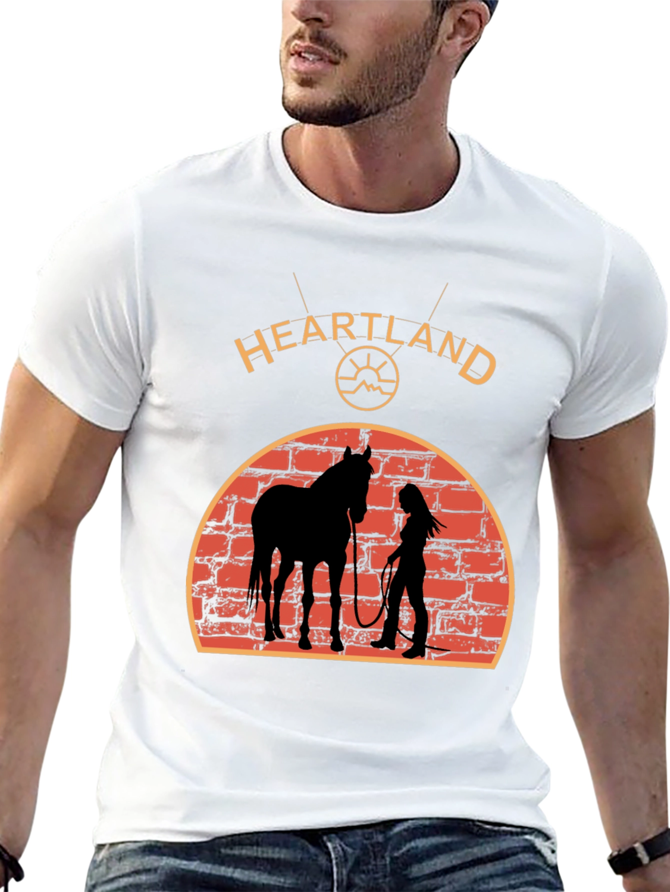 Heartland Horse Silhouette Graphic T-Shirt
