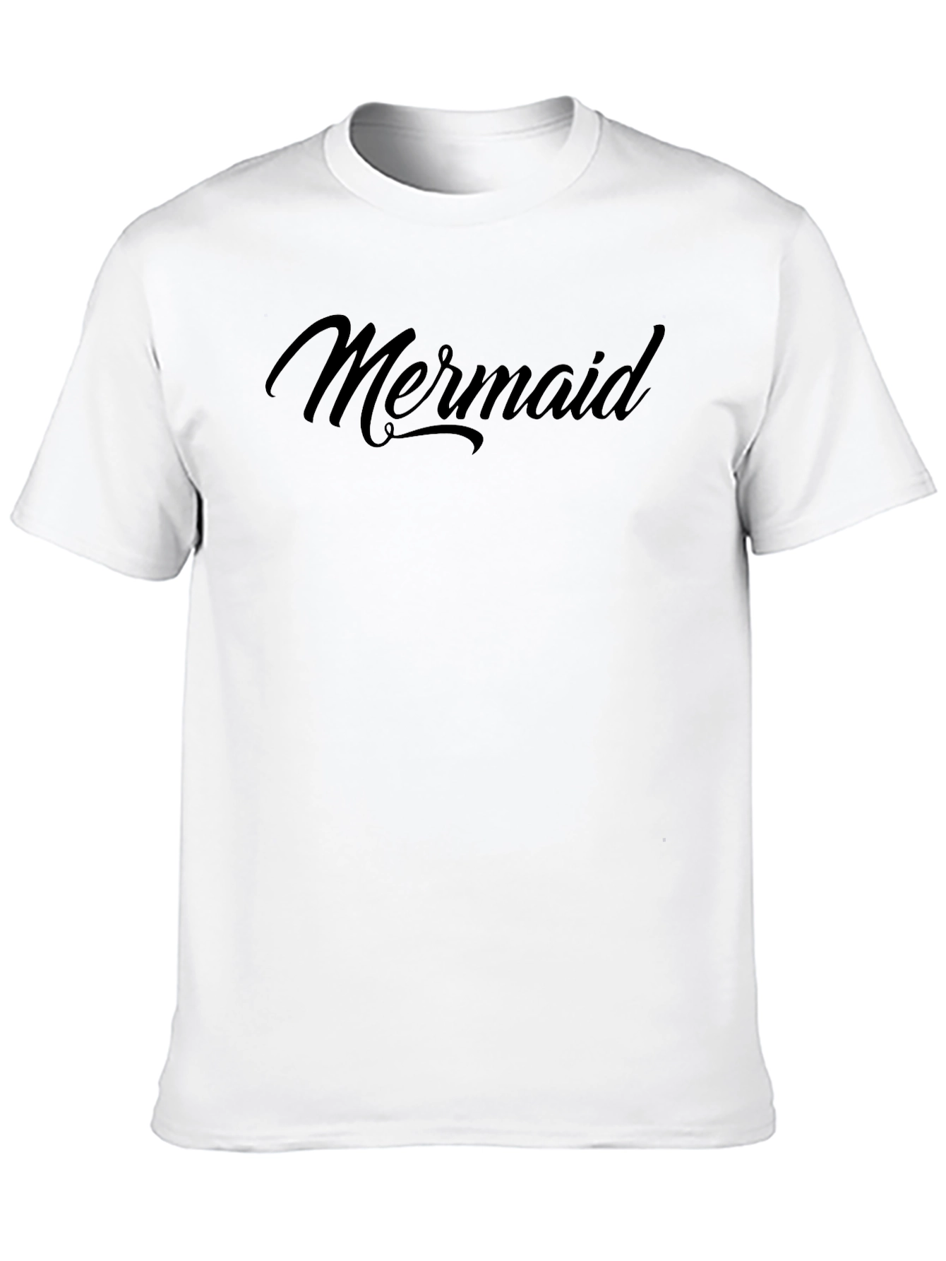 Mens Black Mermaid Graphic T-Shirt