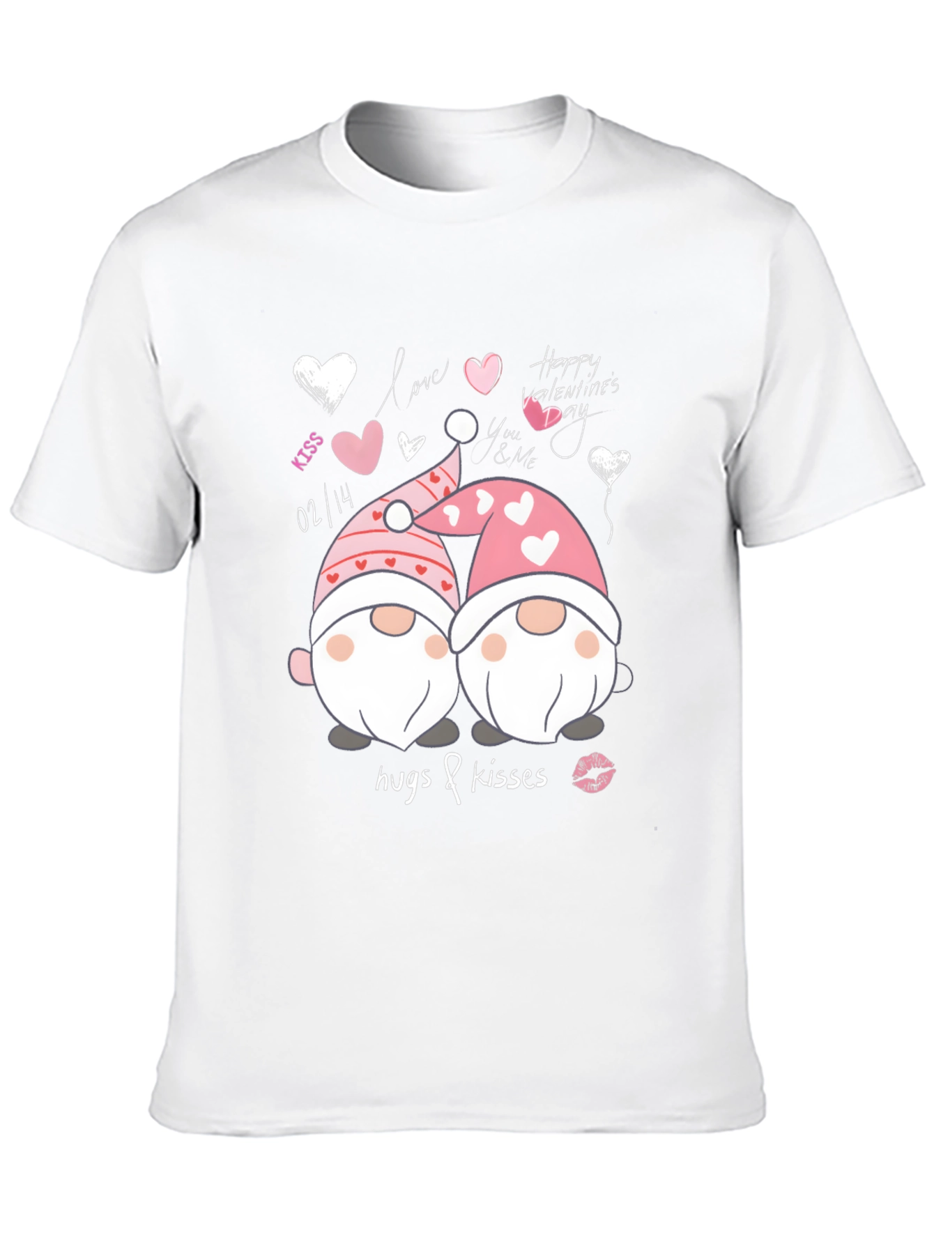Valentines Day Gnomes T-Shirt - Hugs & Kisses