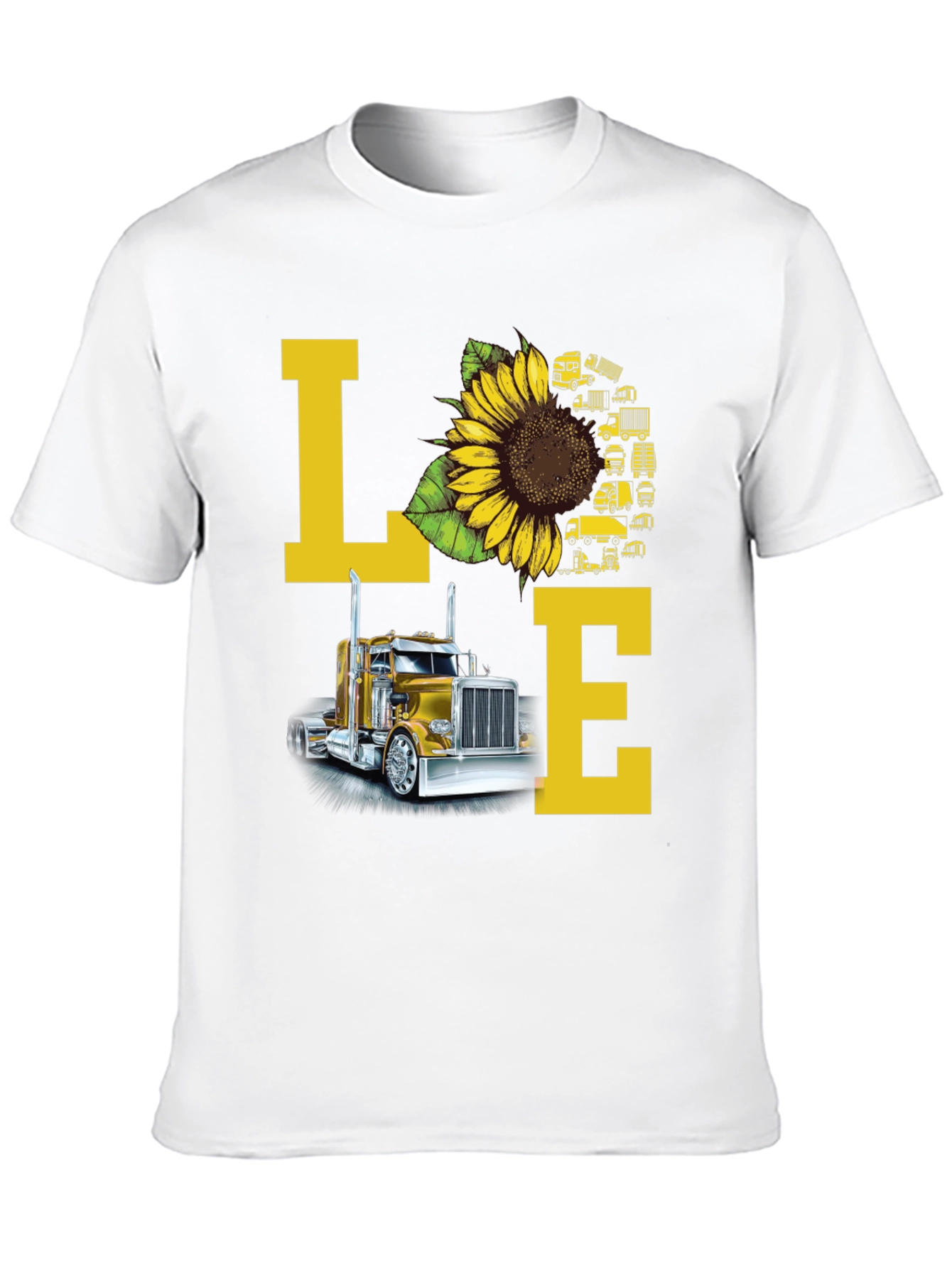 Love Trucker T-Shirt - Sunflower Truck Design