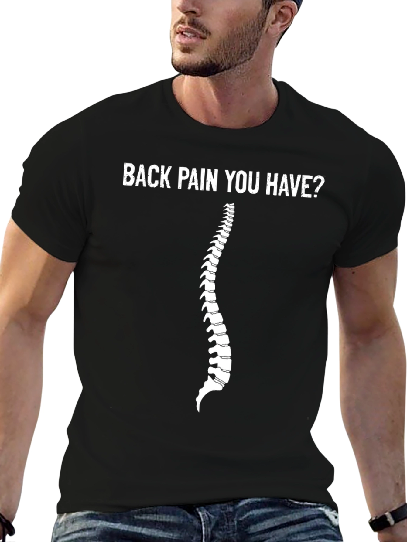 Funny Back Pain T-Shirt: Spinal Humor Tee