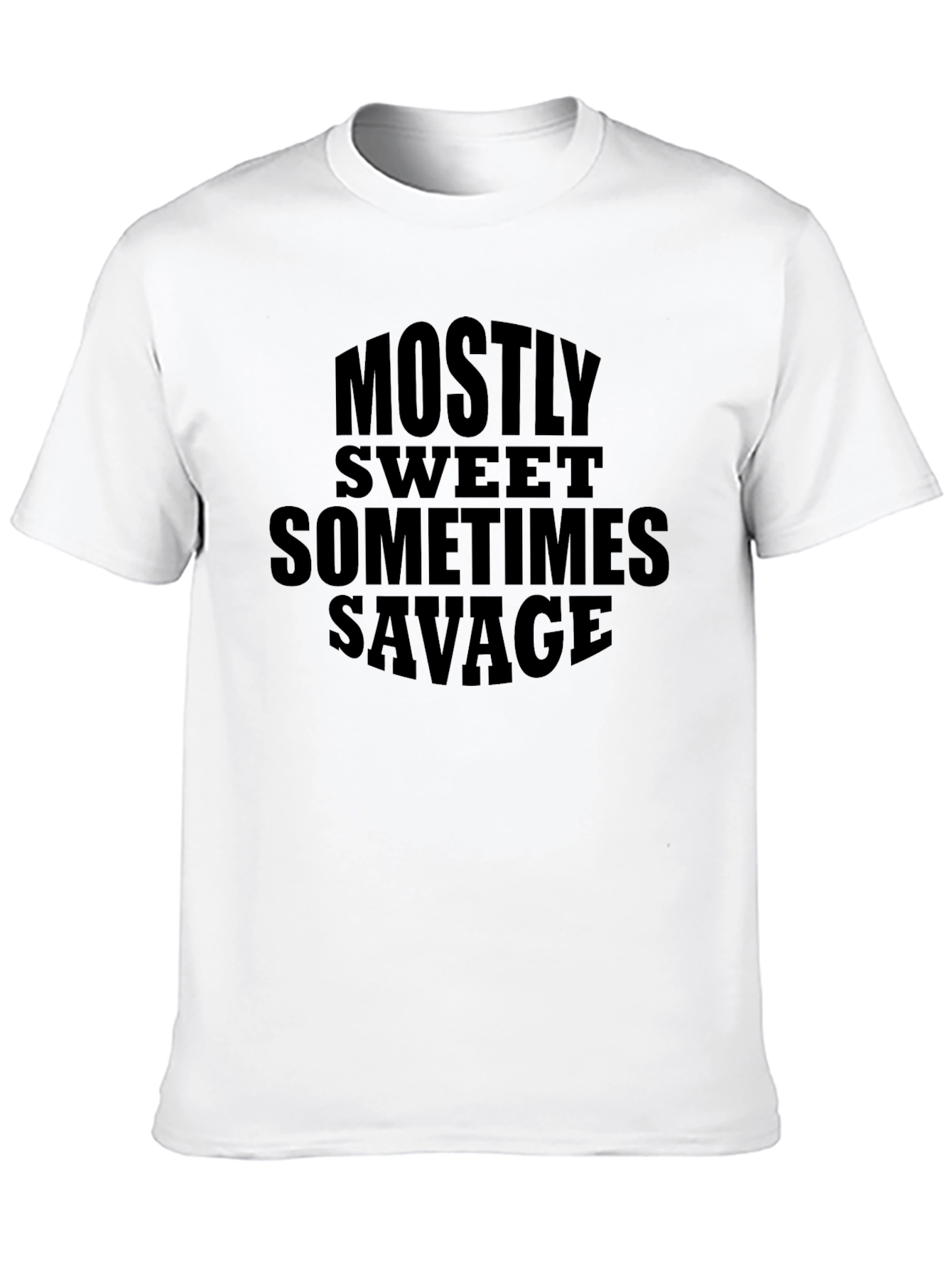 Mostly Sweet Sometimes Savage Black Graphic Tee