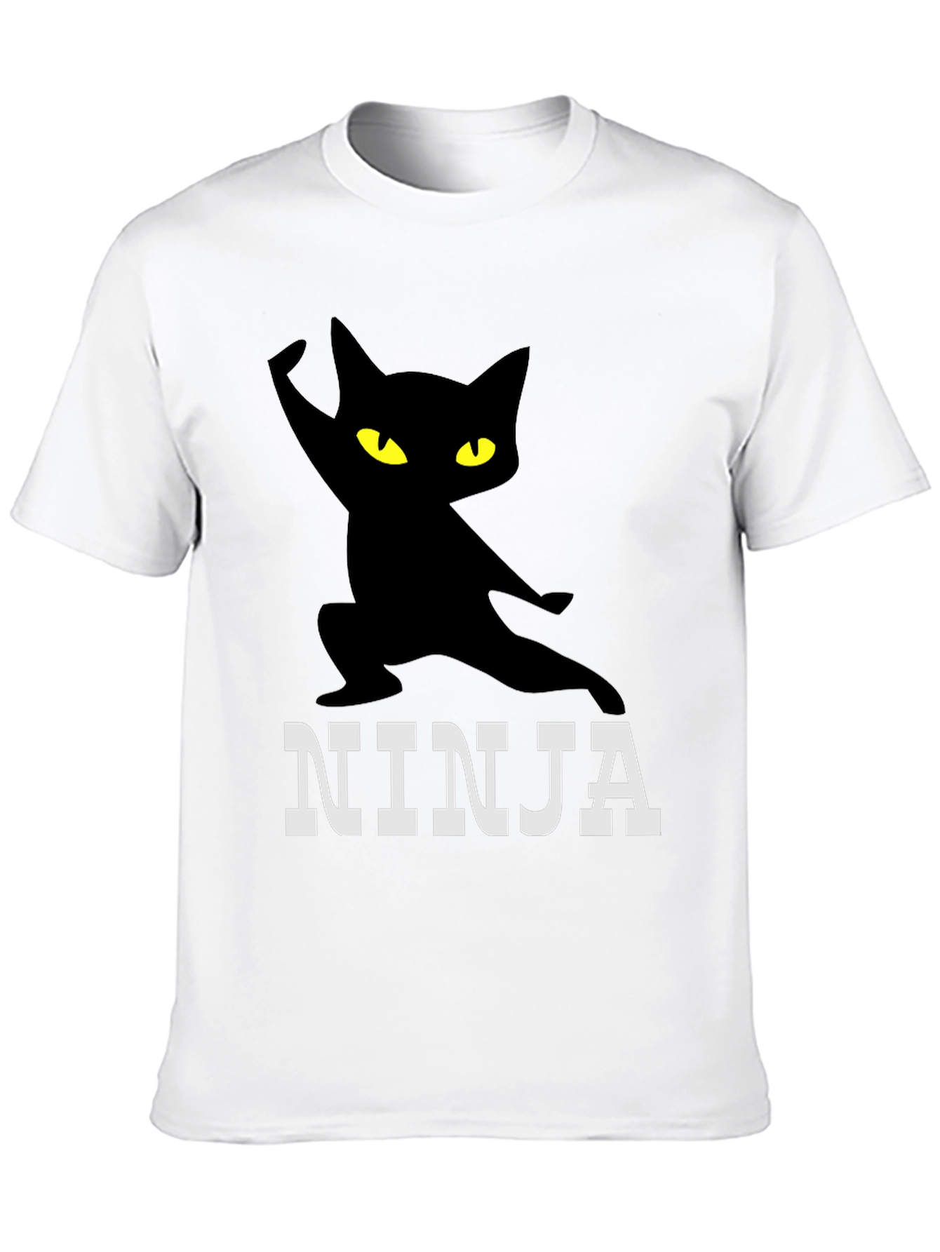 Ninja Cat Graphic Tee - Stealth & Style