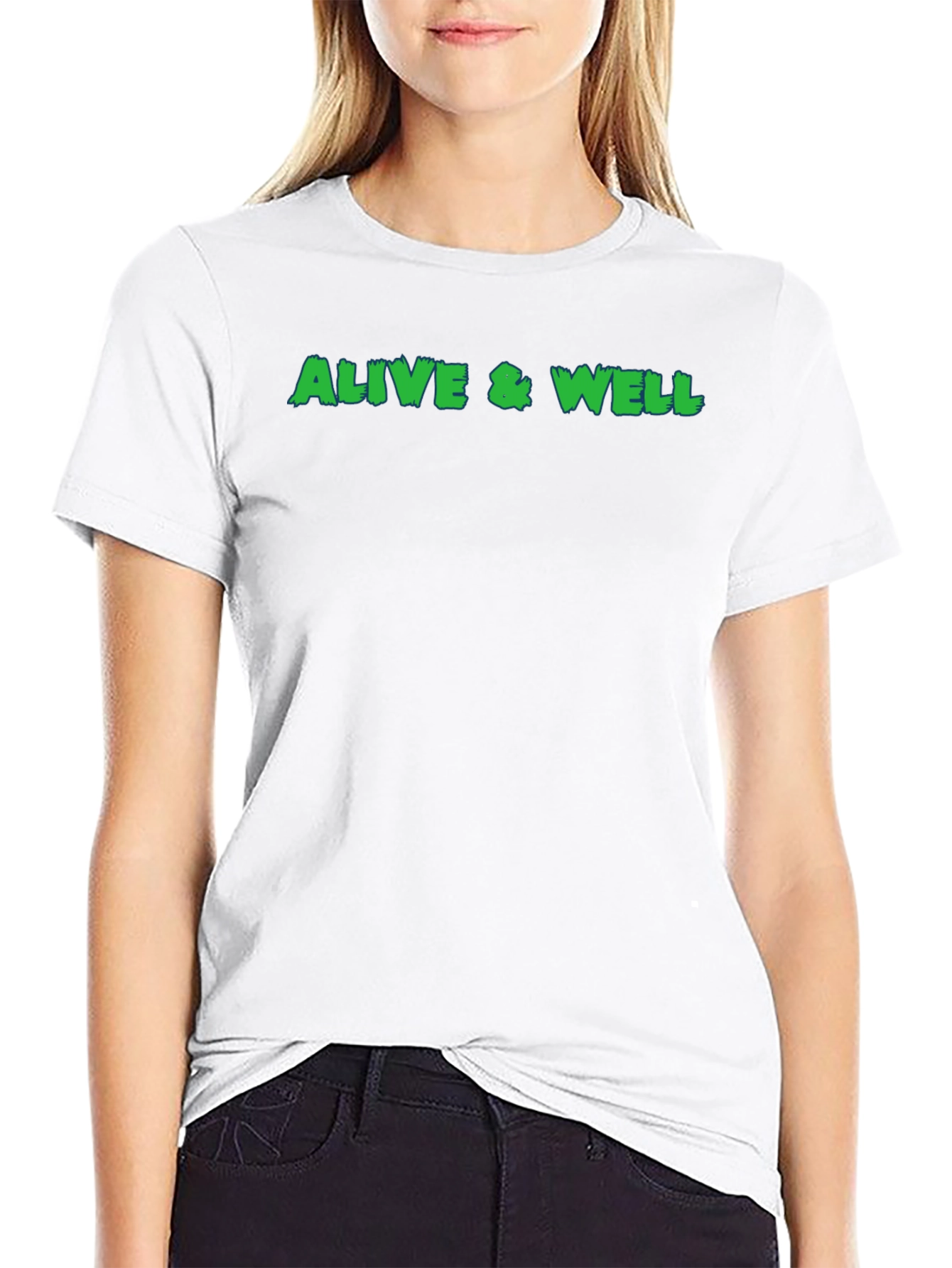 Alive & Well Graphic Tee - Black Cotton T-Shirt