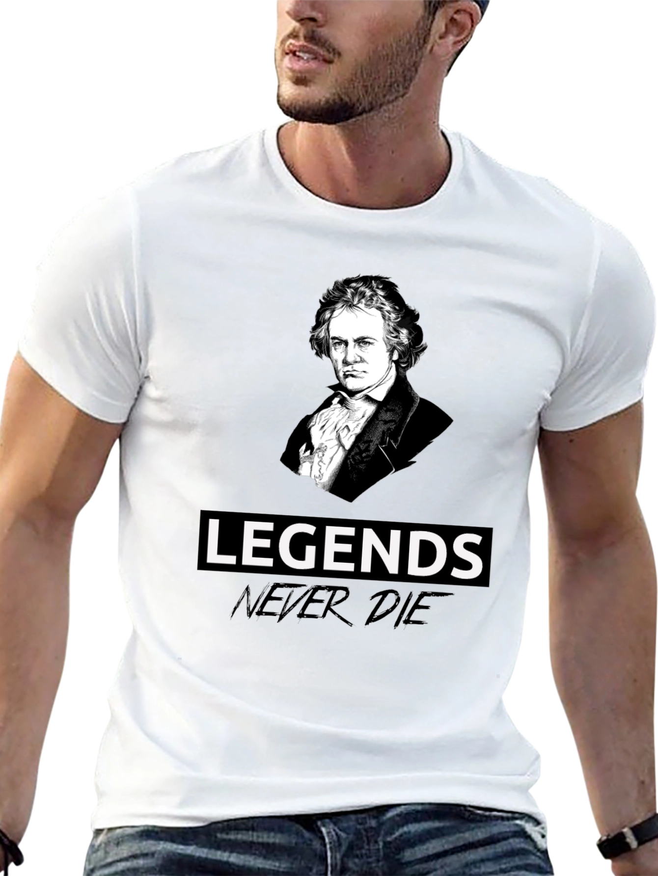 Legends Never Die Beethoven Graphic T-Shirt