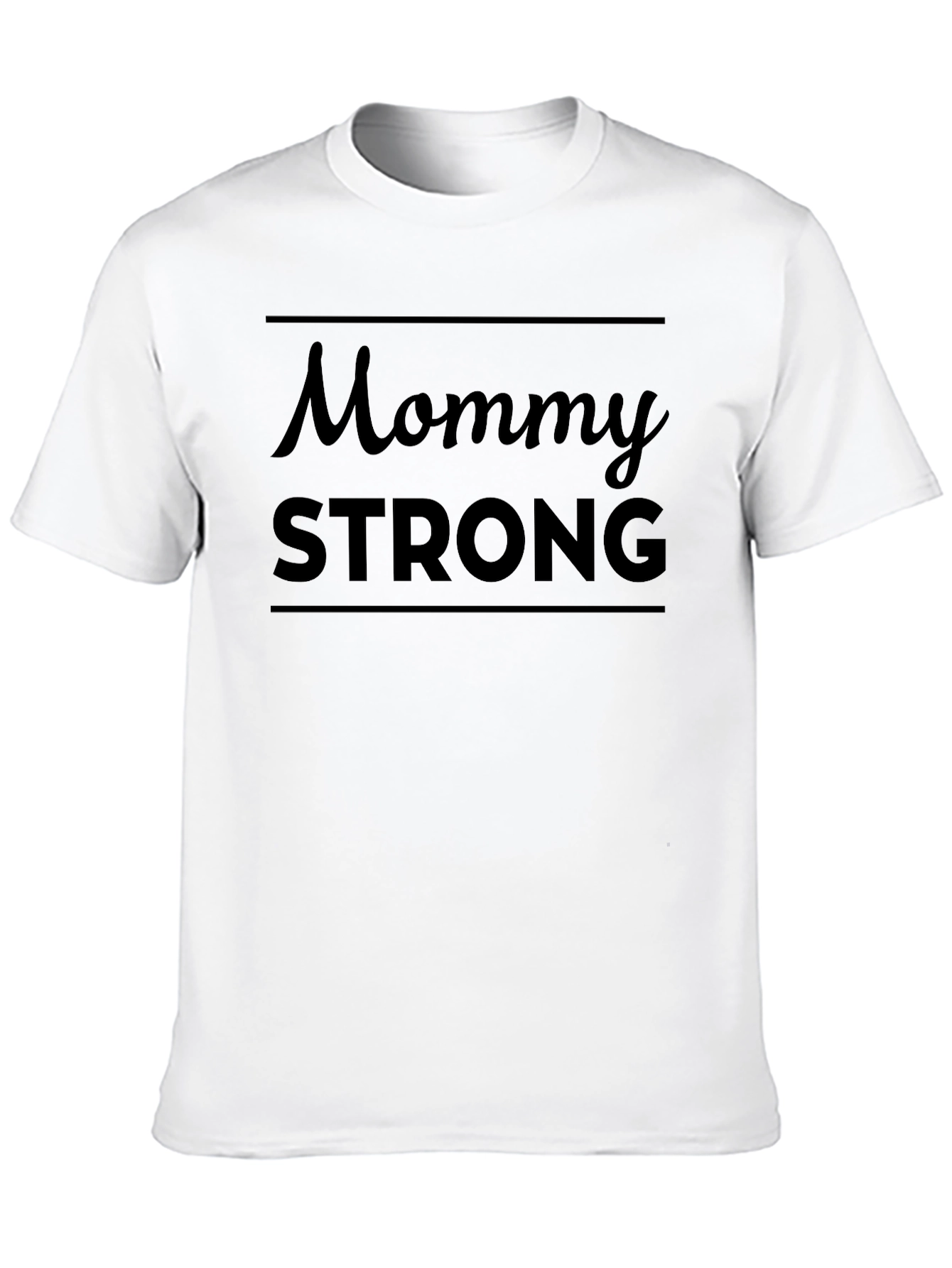 Mommy Strong Graphic Tee - Black Casual T-Shirt