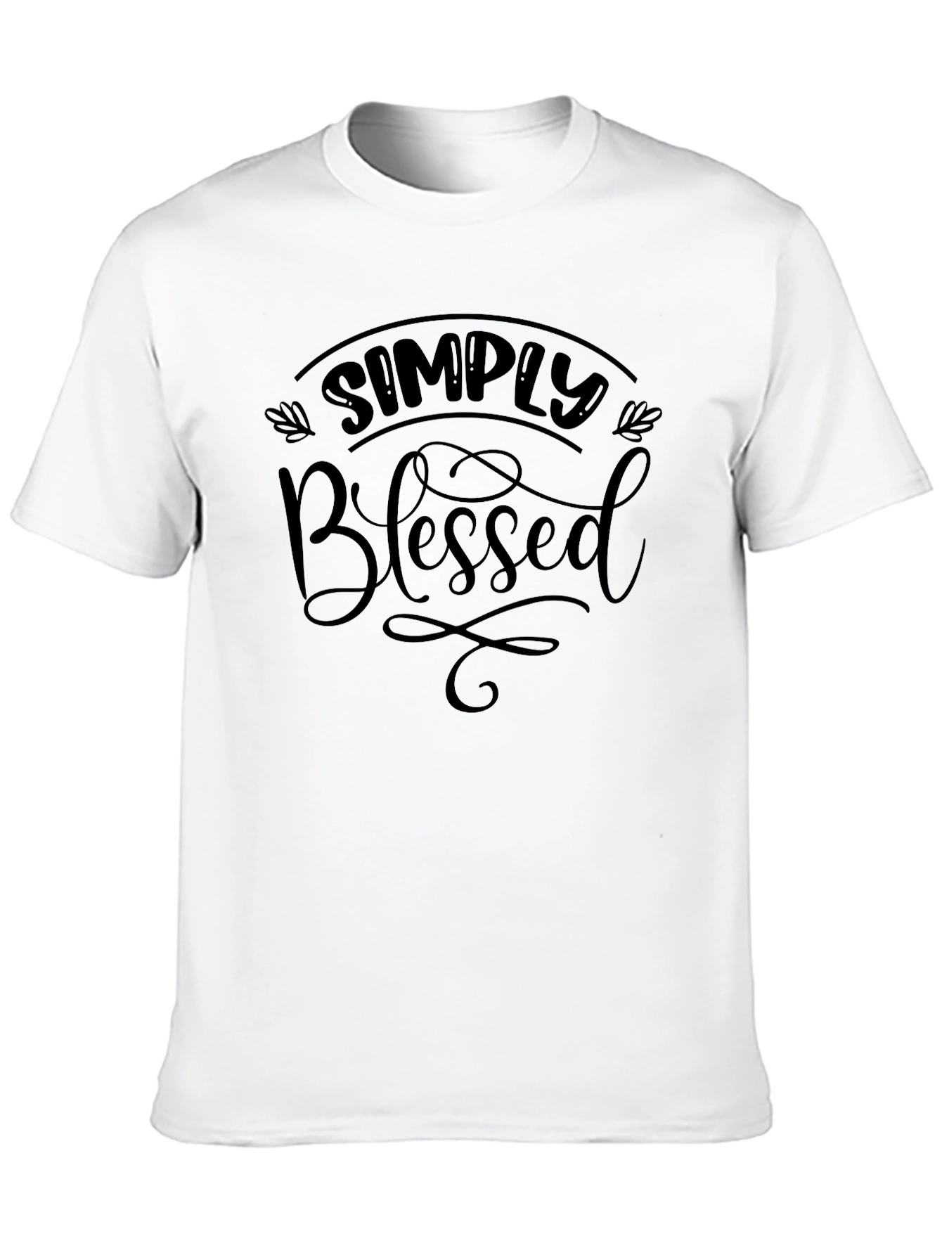 Simply Blessed Black Graphic Tee - Casual Comfort