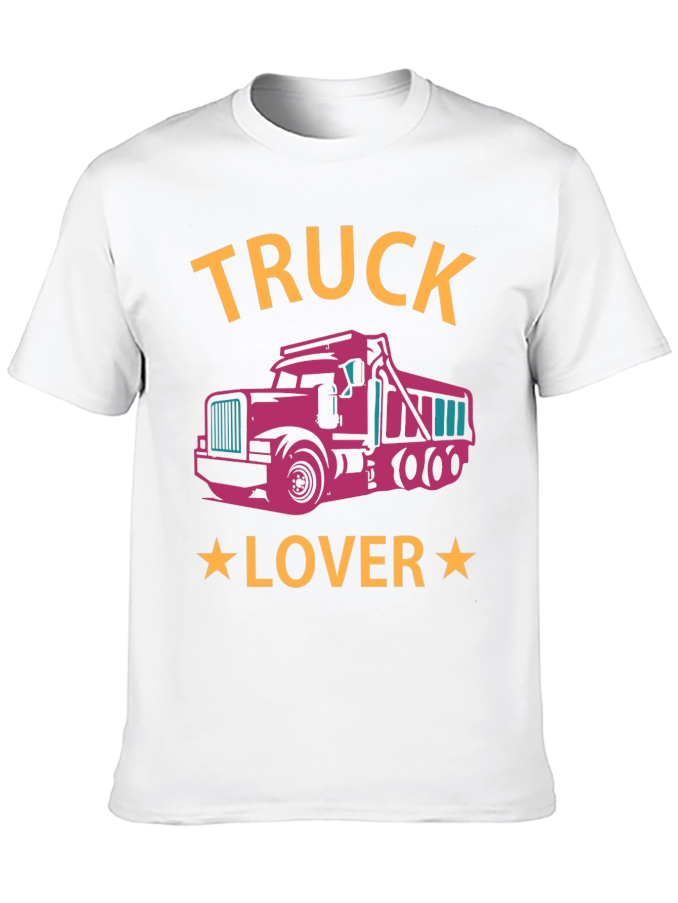 Truck Lover Graphic Tee - Black Cotton T-Shirt