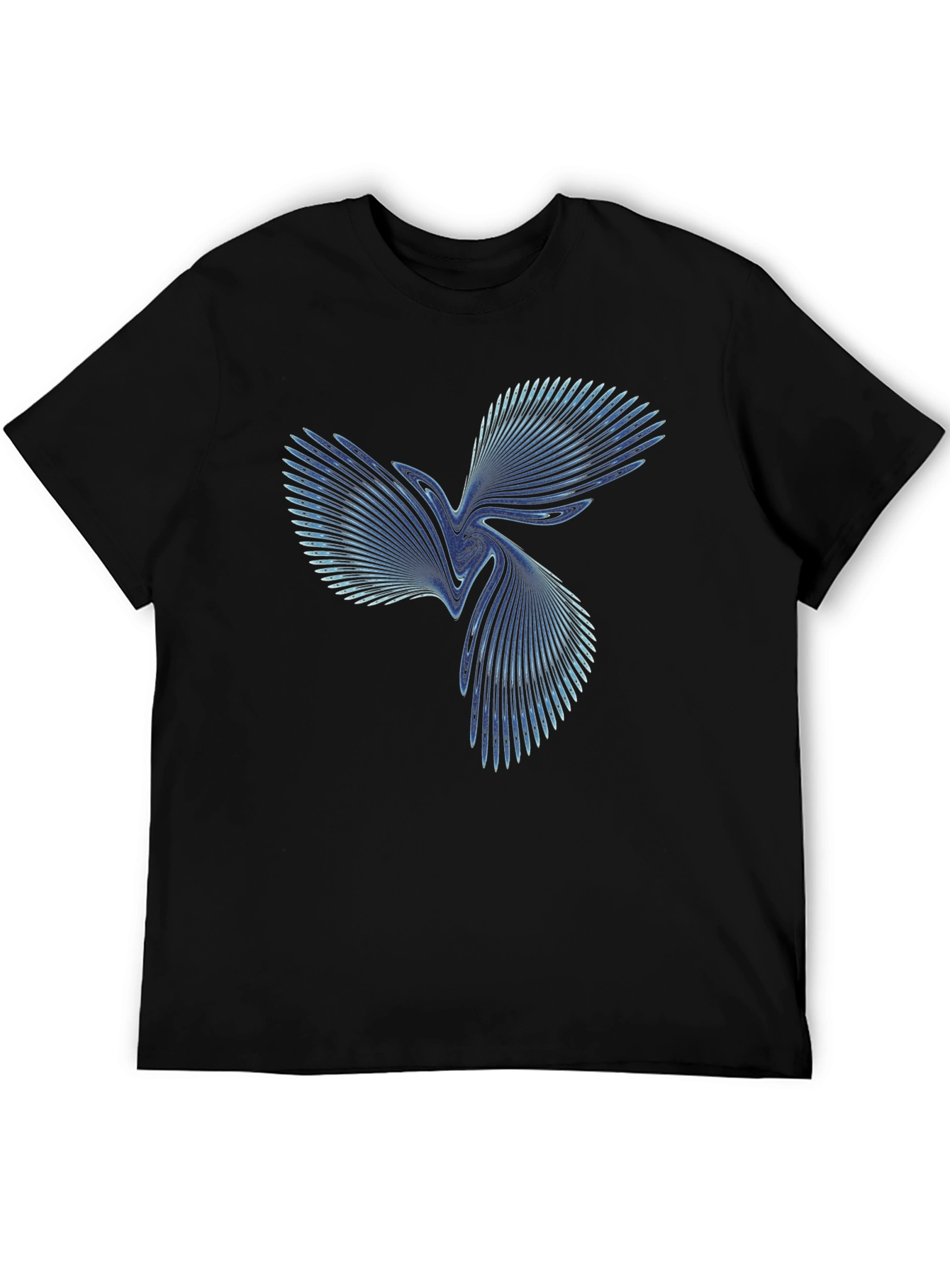 Abstract Swirl Graphic Tee - Stylish Black T-Shirt