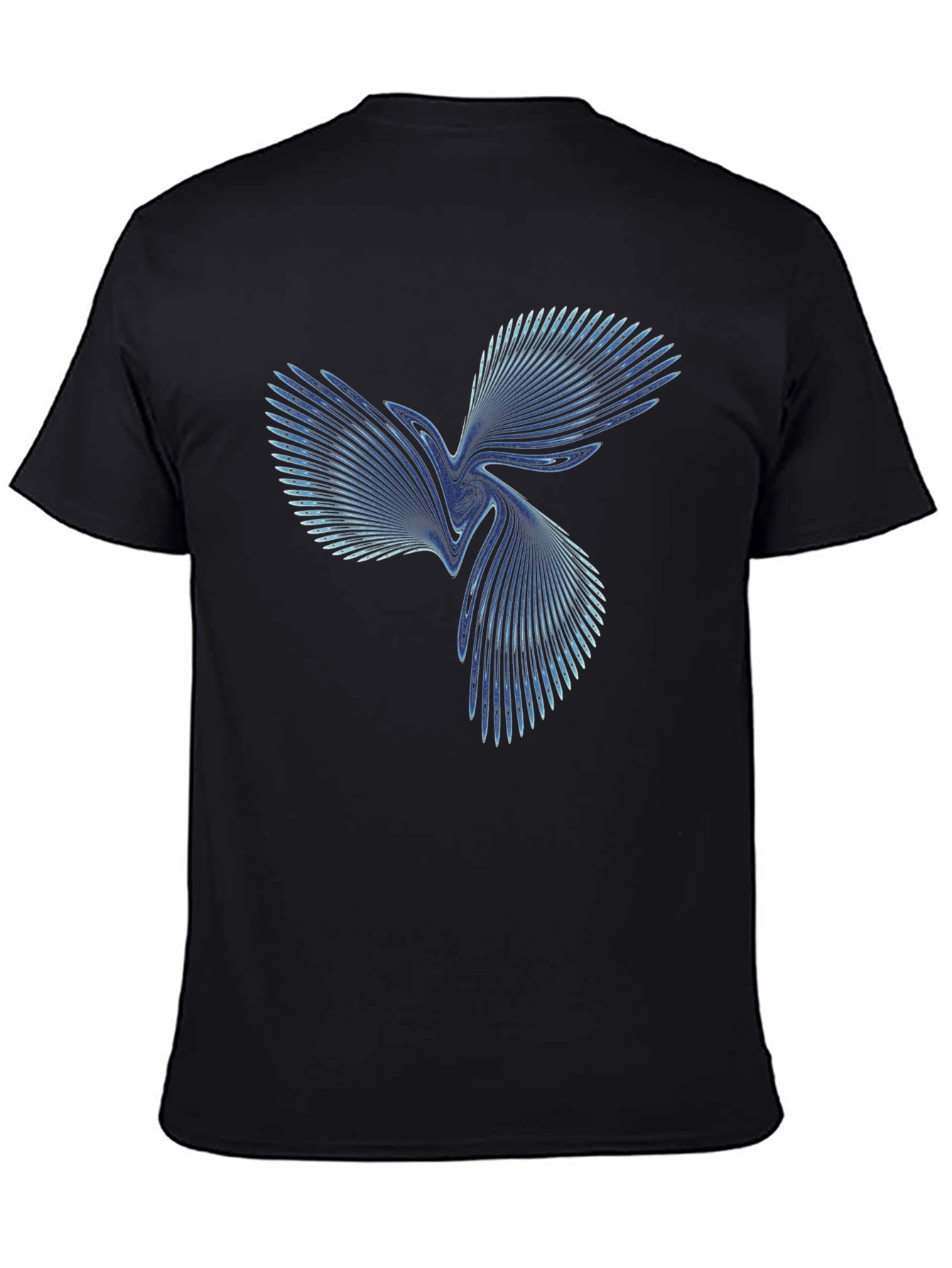 Abstract Swirl Graphic Tee - Stylish Black T-Shirt