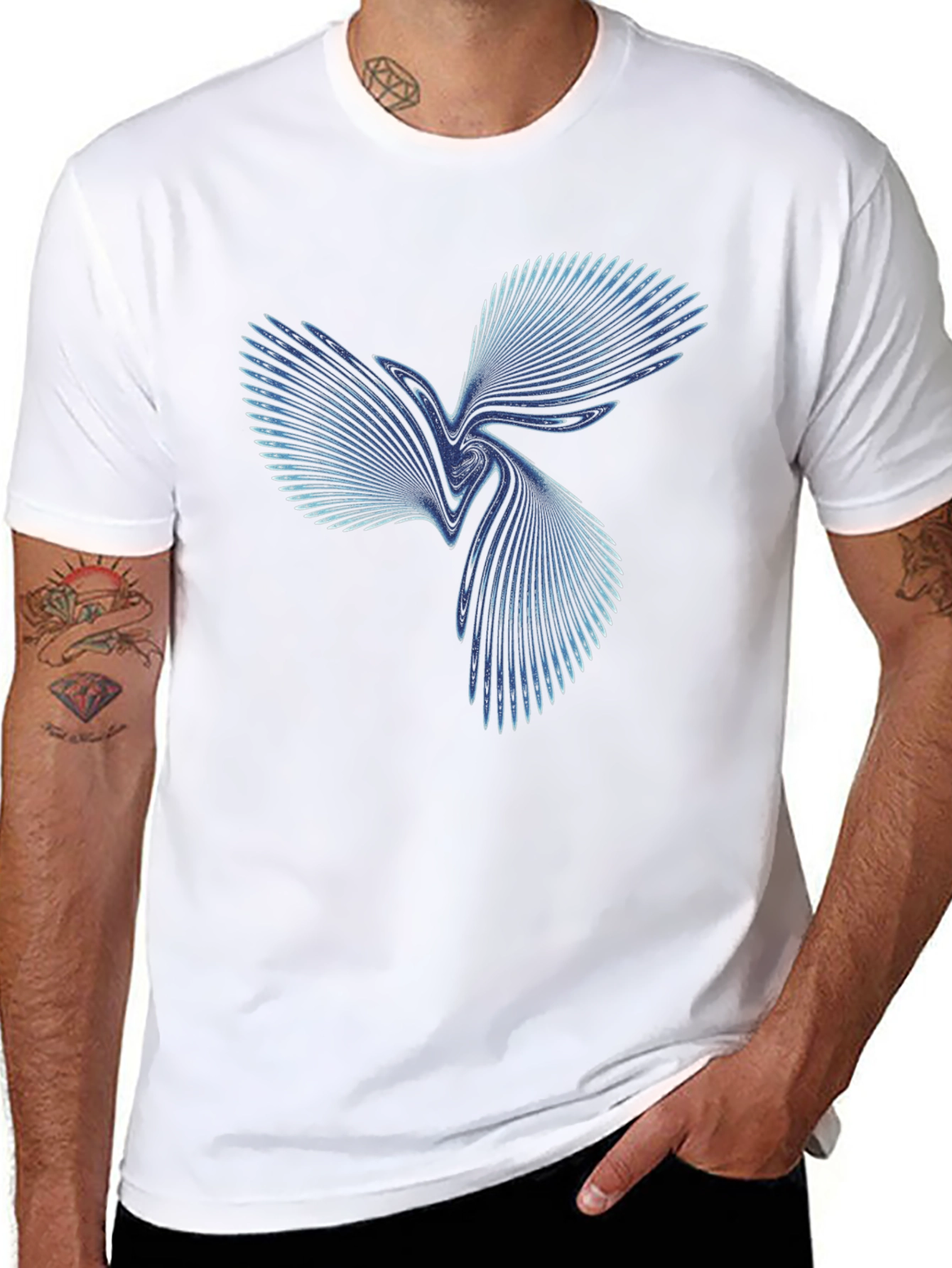 Abstract Swirl Graphic Tee - Stylish Black T-Shirt
