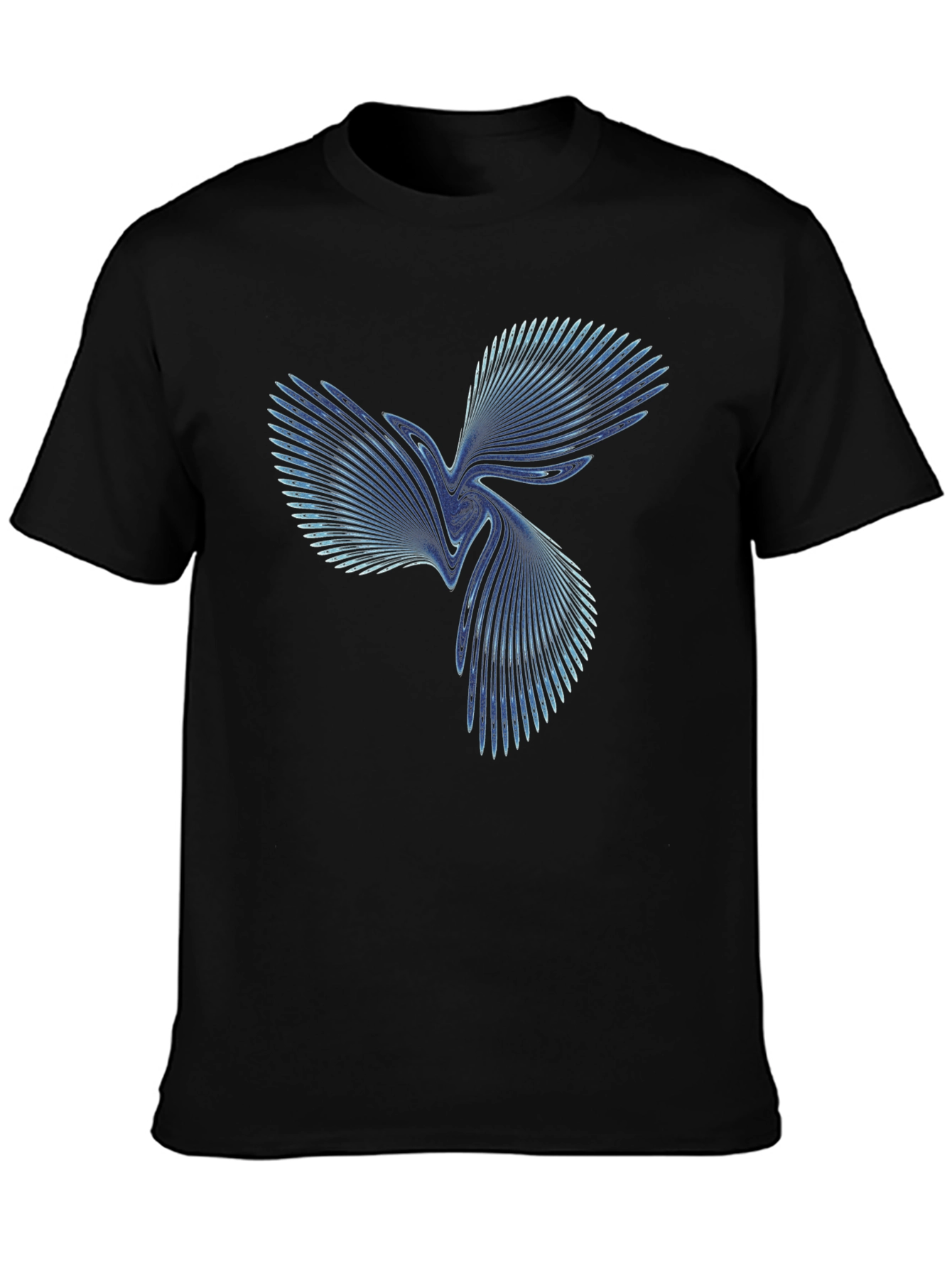 Abstract Swirl Graphic Tee - Stylish Black T-Shirt