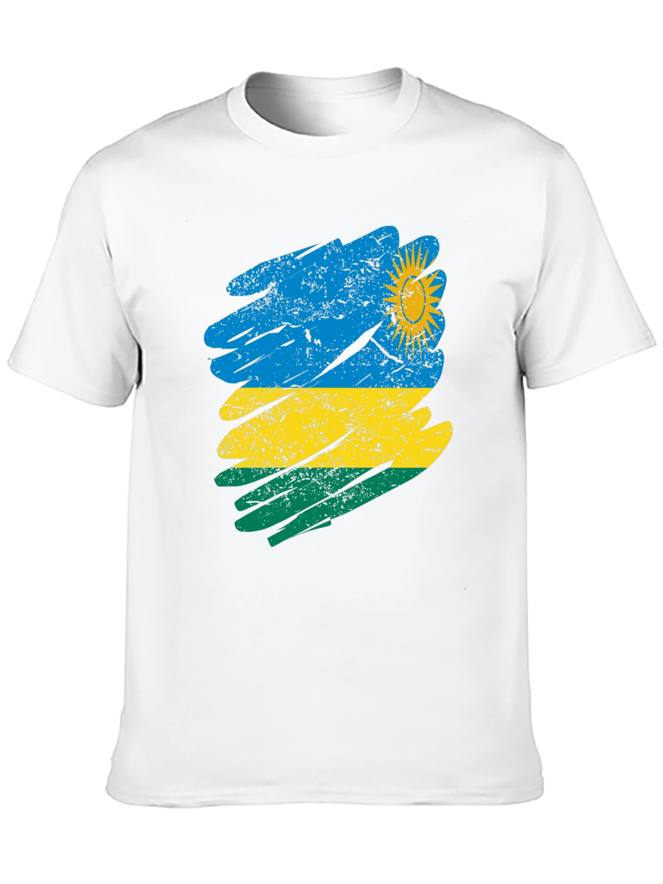 Rwanda Flag Brushstroke T-Shirt