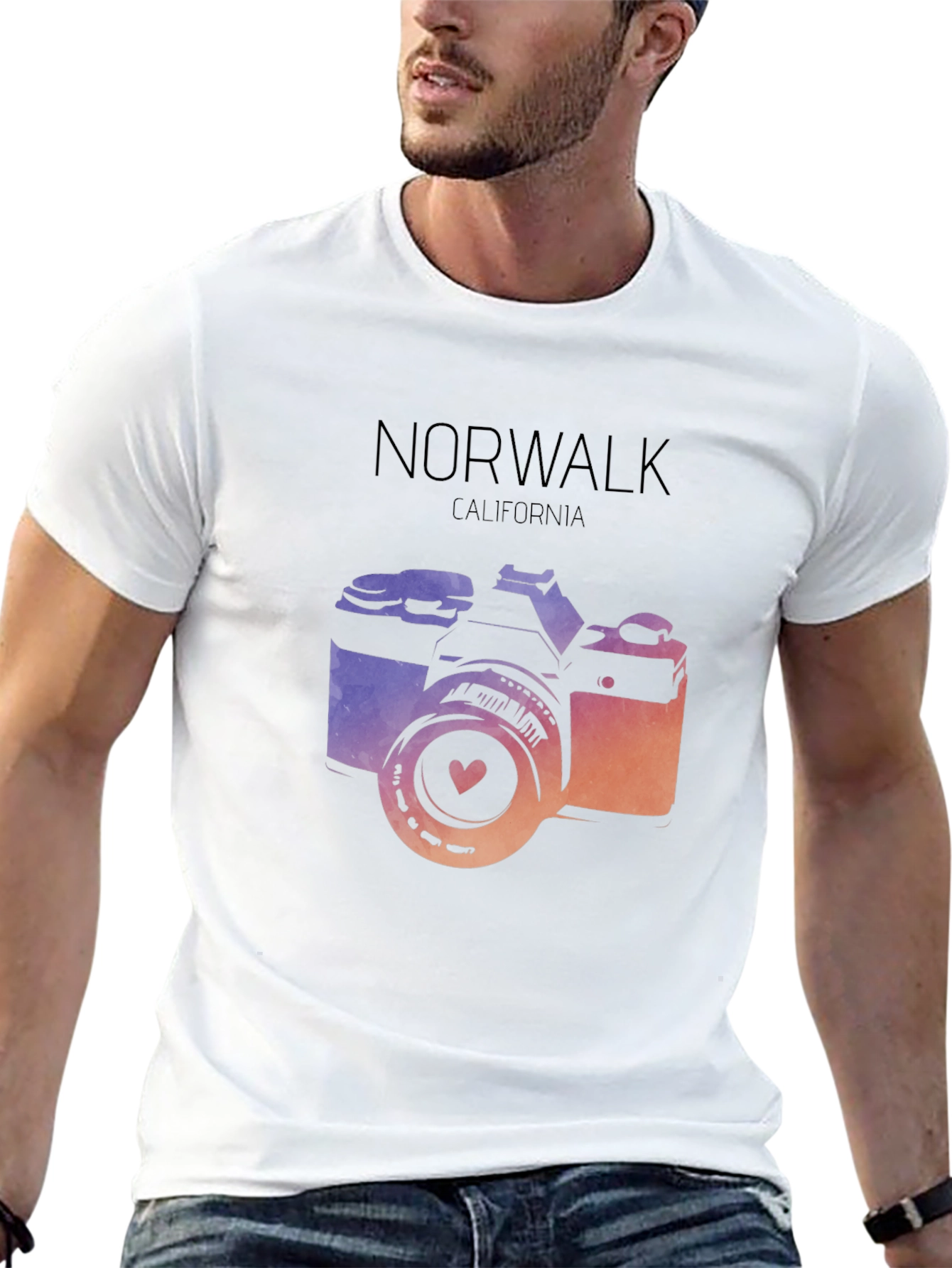 Norwalk California Camera Graphic T-Shirt