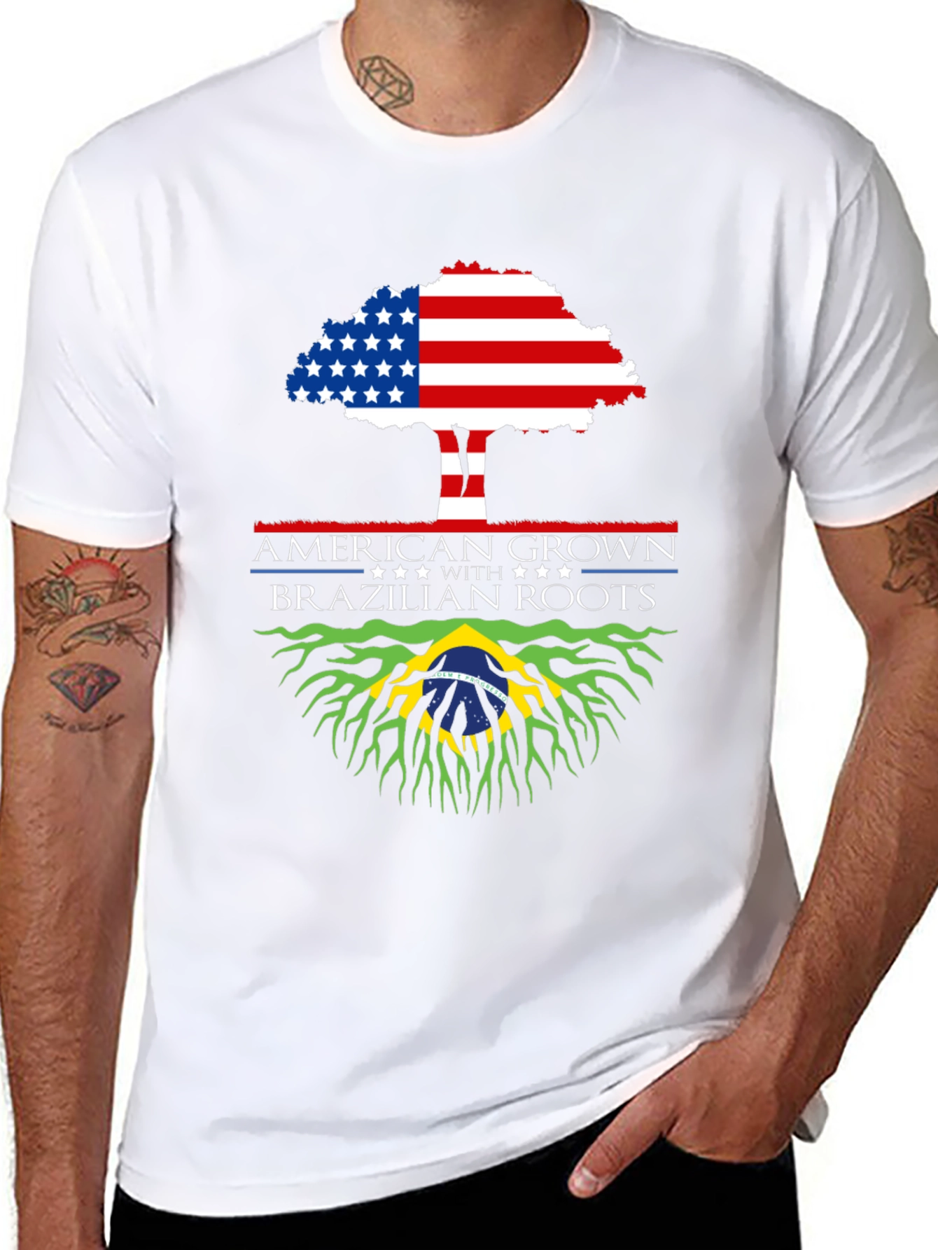 American Grown with Brazilian Roots T-Shirt