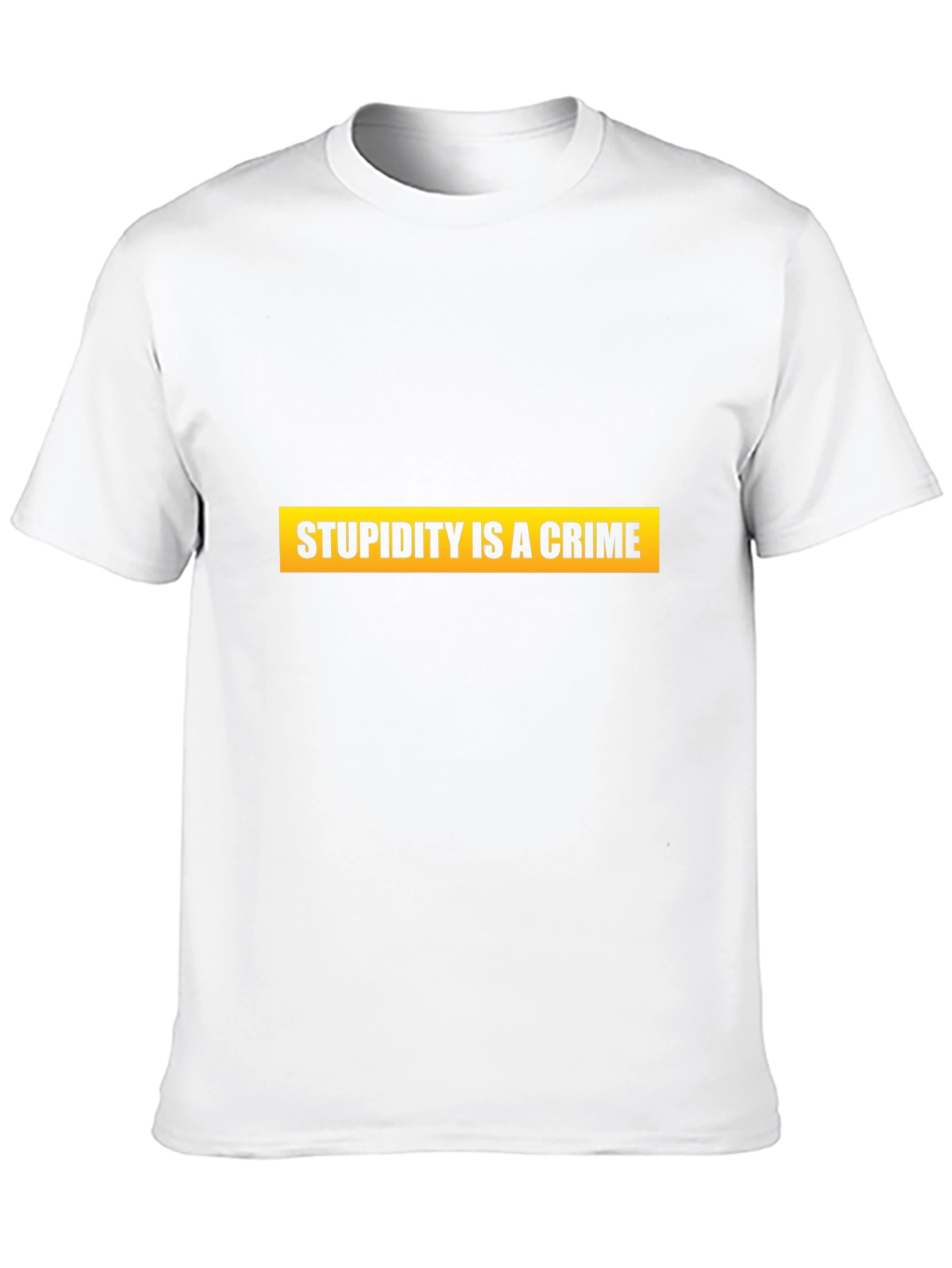 Stupidity is a Crime Graphic Tee - Black