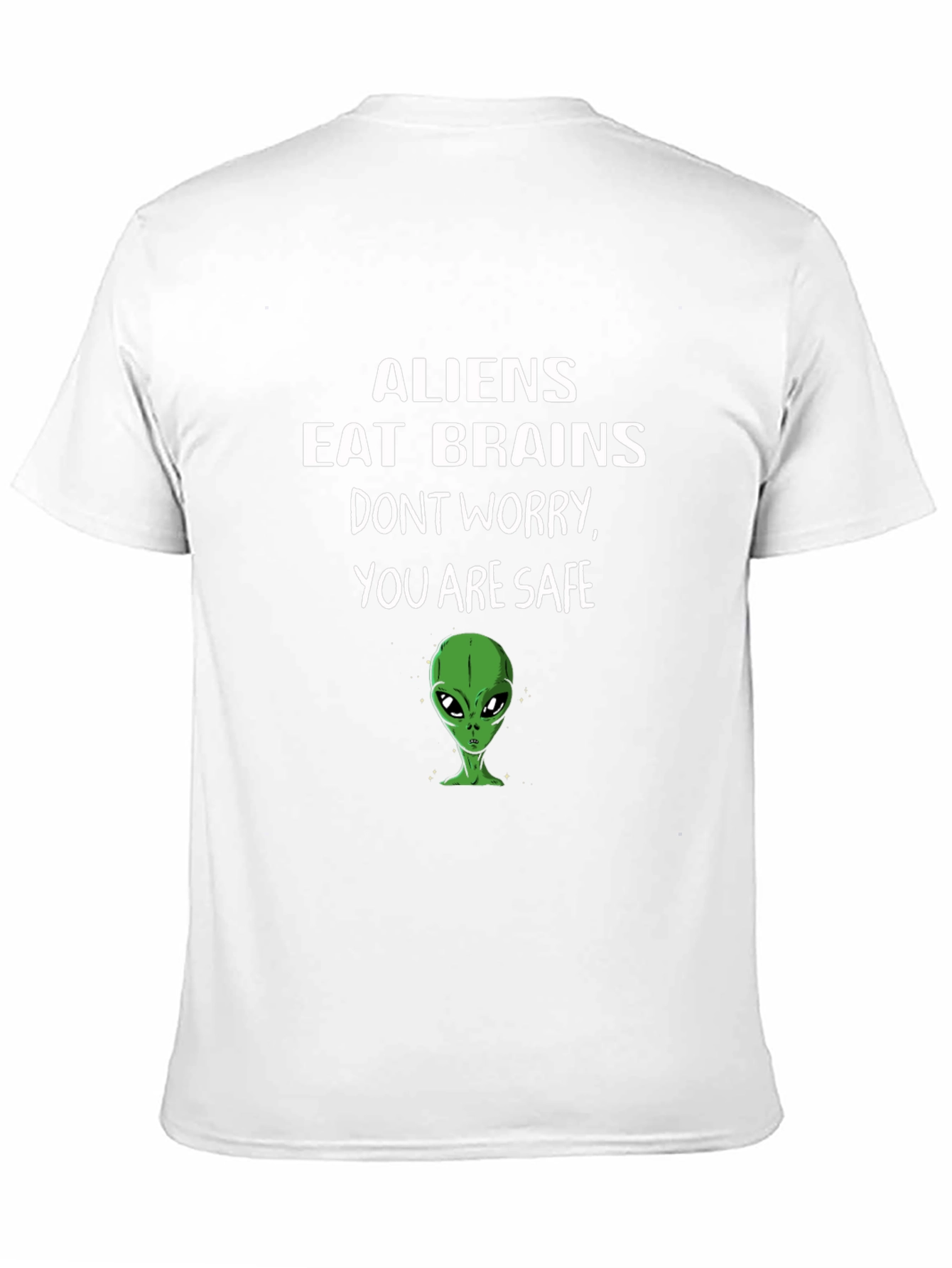 Aliens Eat Brains Funny Graphic Tee