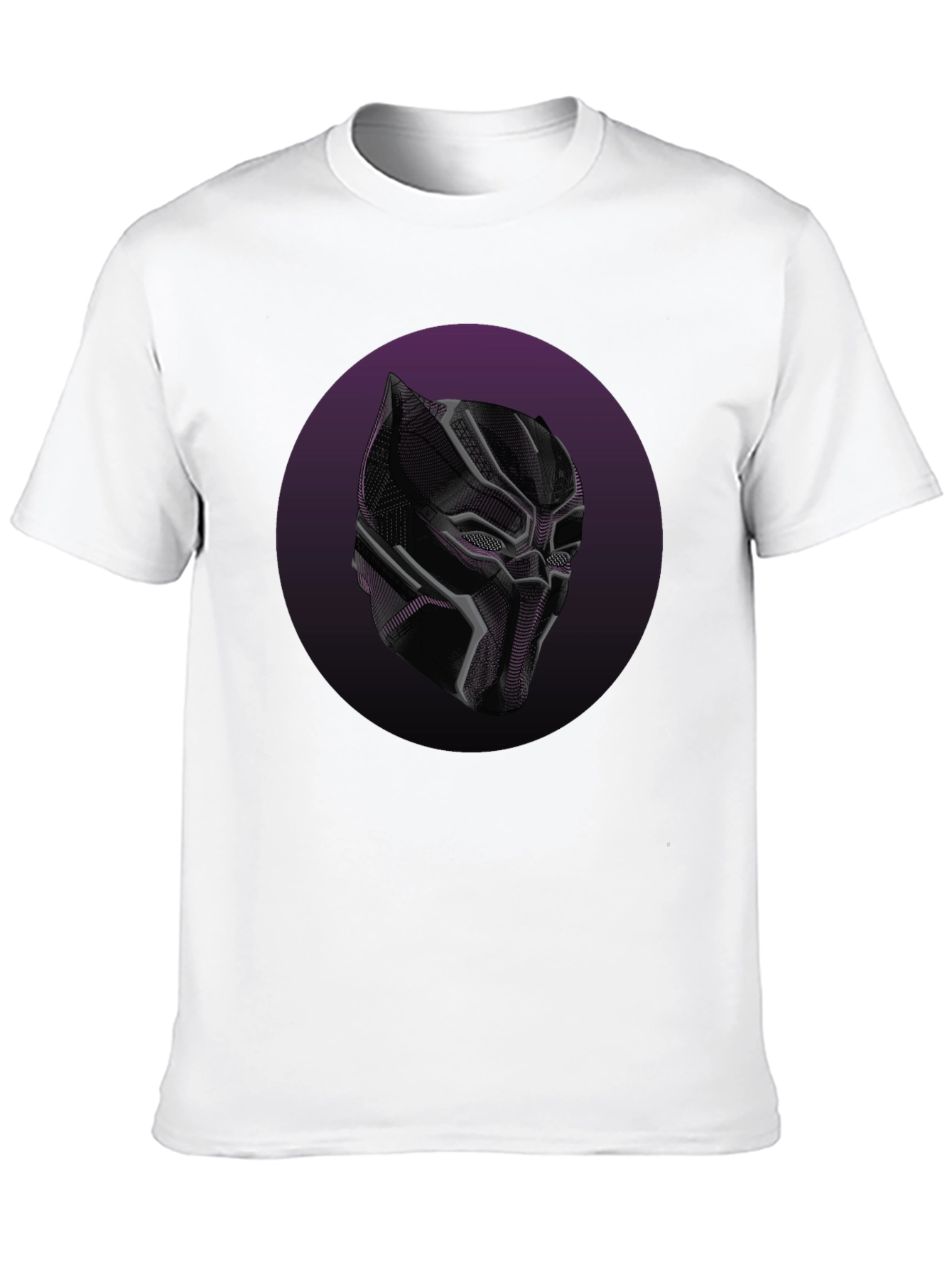 Black Panther Mask Graphic Tee - Cool Superhero Style