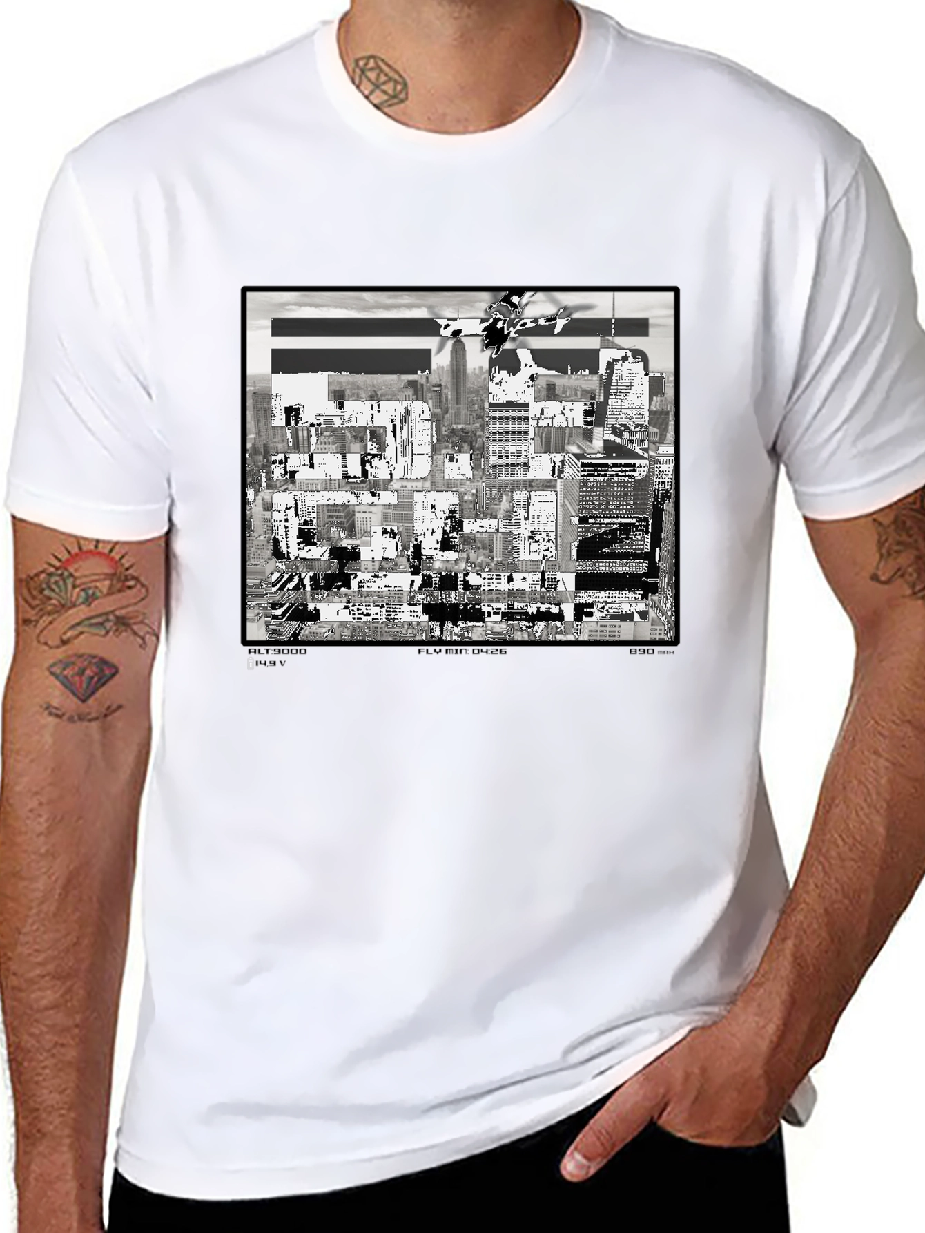 Urban Collage Graphic Tee - Modern Streetwear