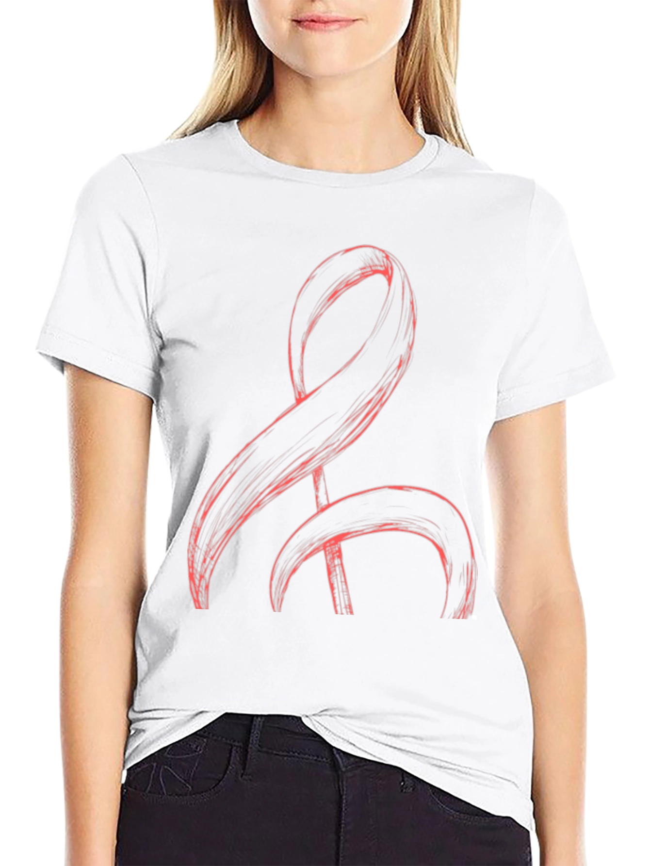 Abstract Red Graphic Tee - Mens Black T-Shirt