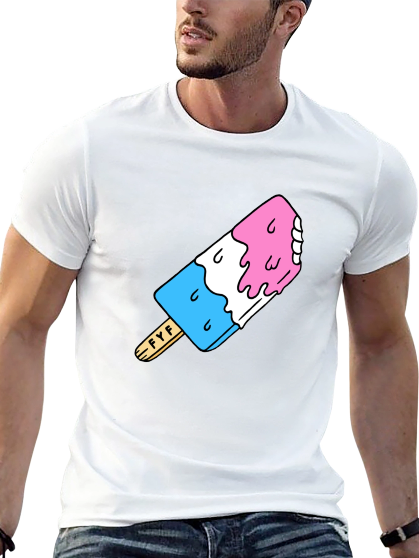 Fun Popsicle Graphic T-Shirt - Black Cotton Tee