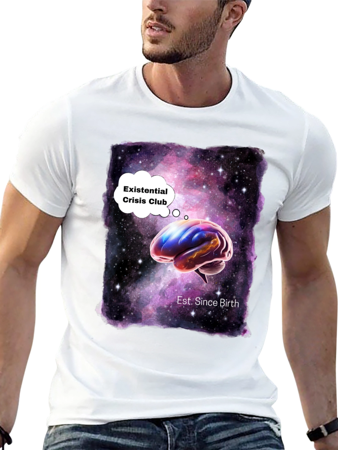 Existential Crisis Club Galaxy Brain T-Shirt