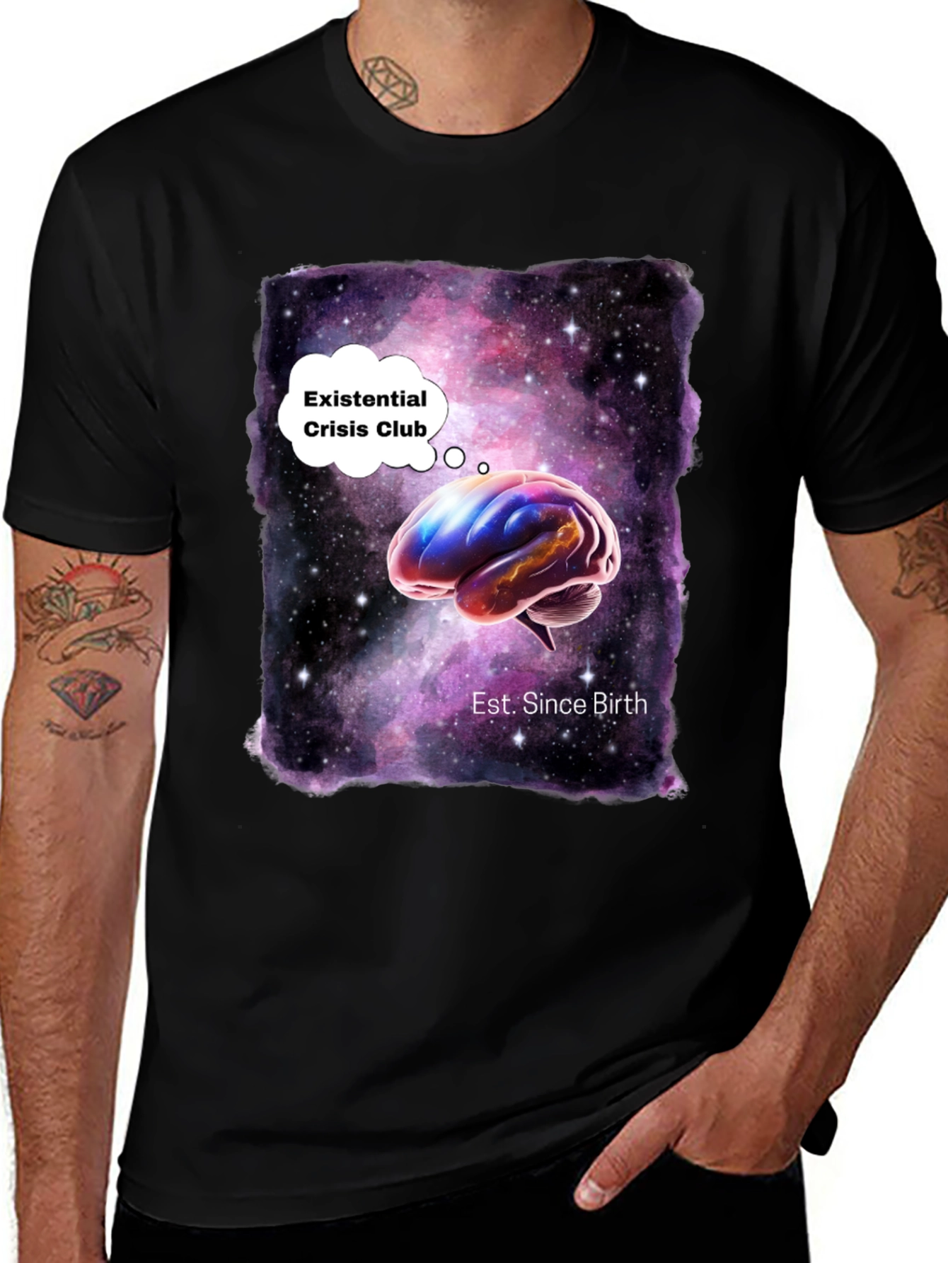 Existential Crisis Club Galaxy Brain T-Shirt