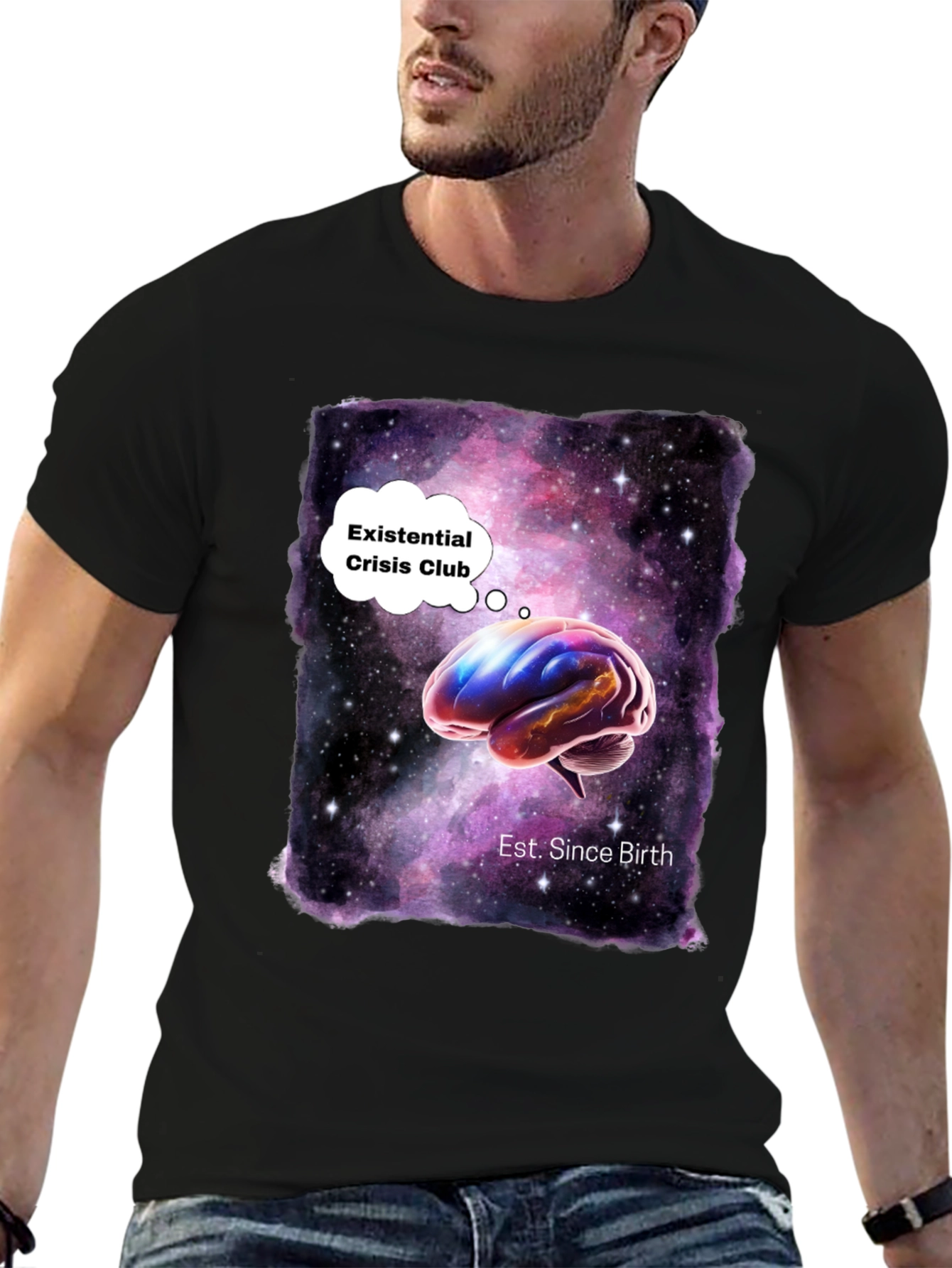 Existential Crisis Club Galaxy Brain T-Shirt