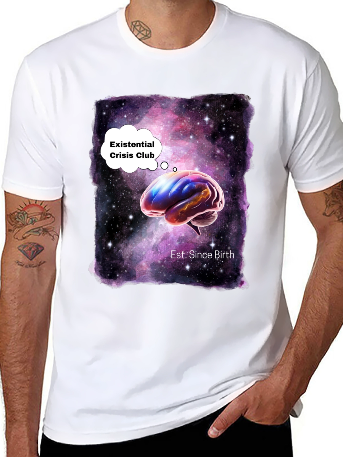 Existential Crisis Club Galaxy Brain T-Shirt