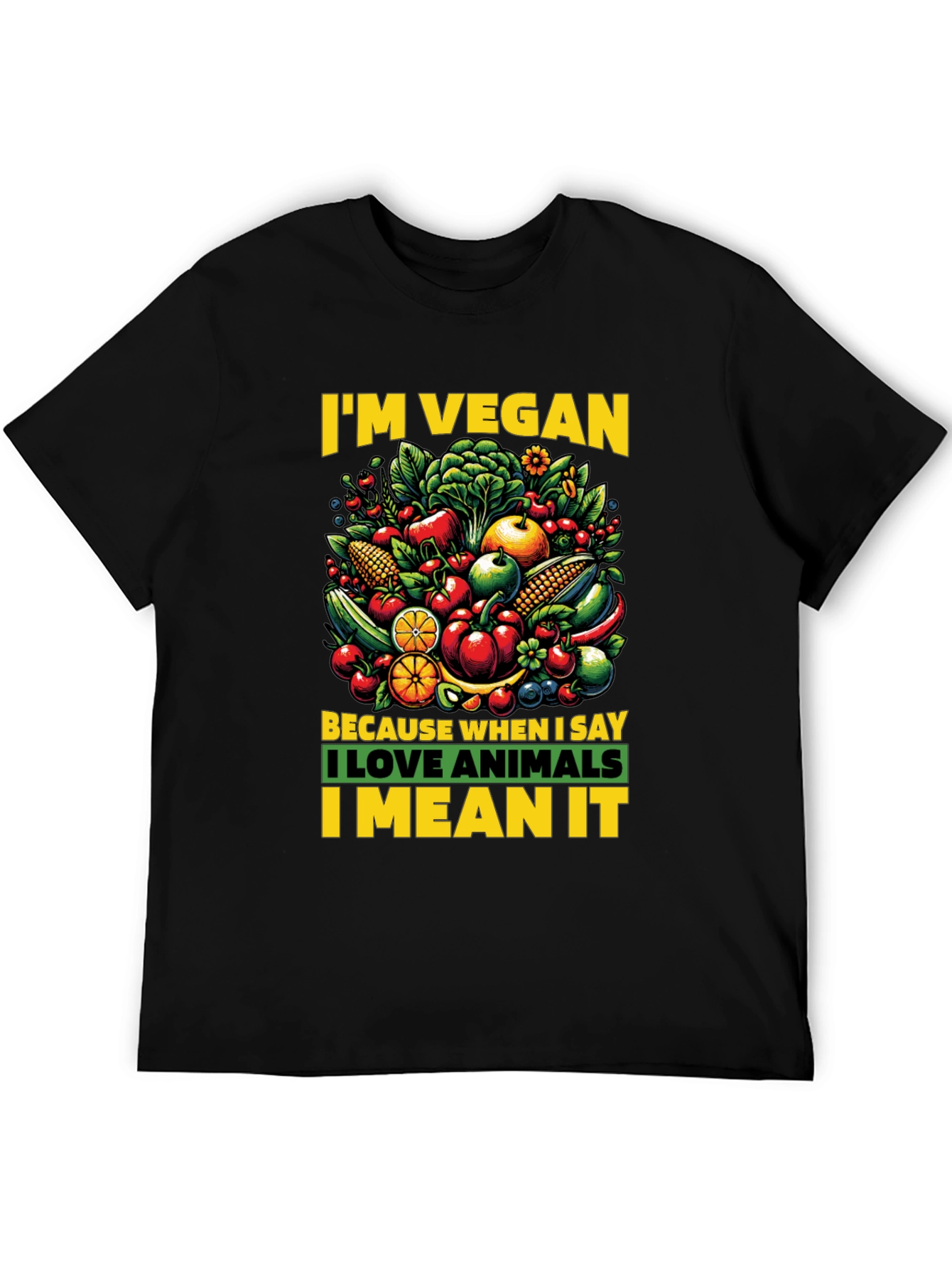 Im Vegan T-shirt - Love Animals