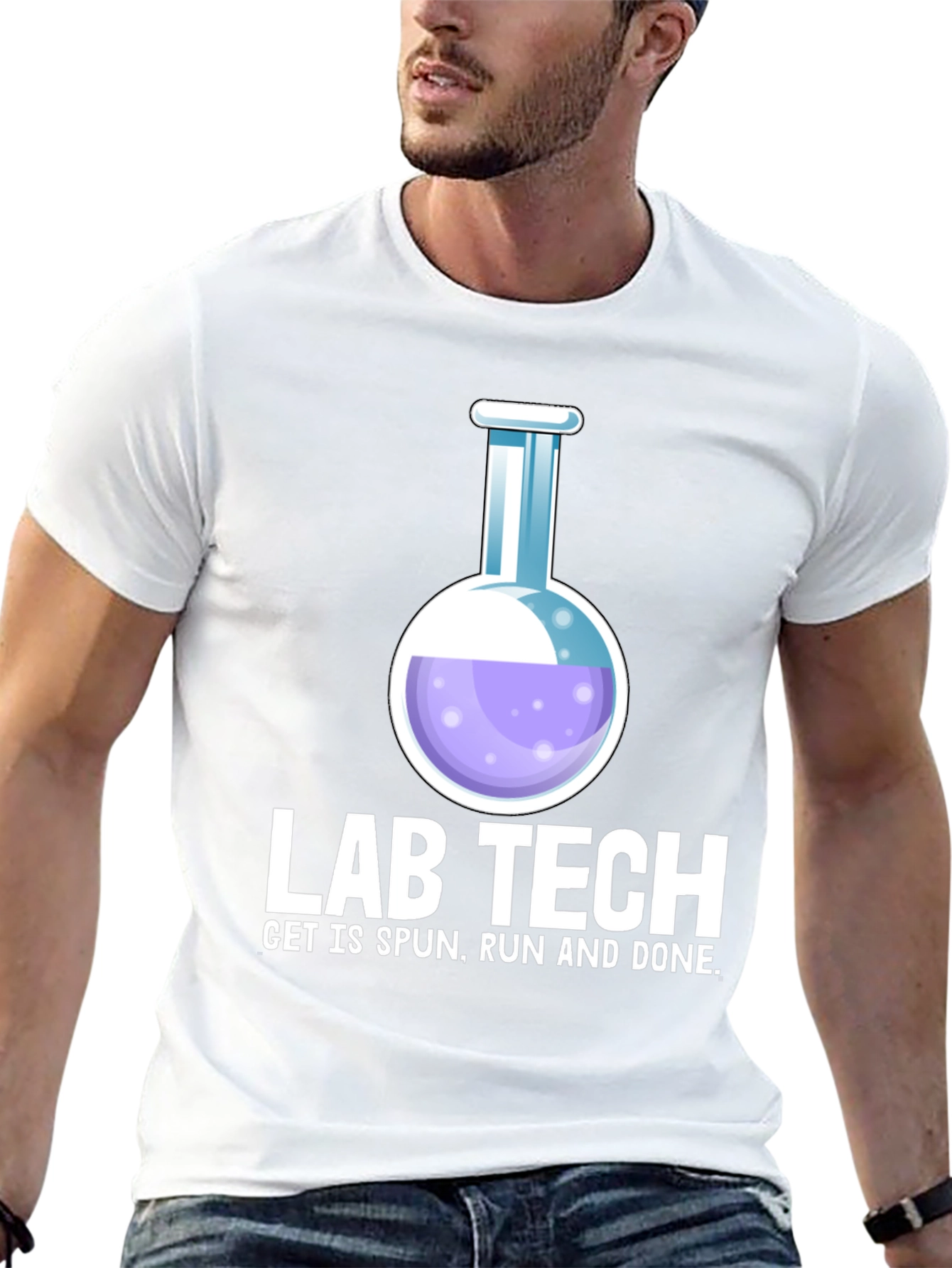 Lab Tech Round Flask Graphic Tee