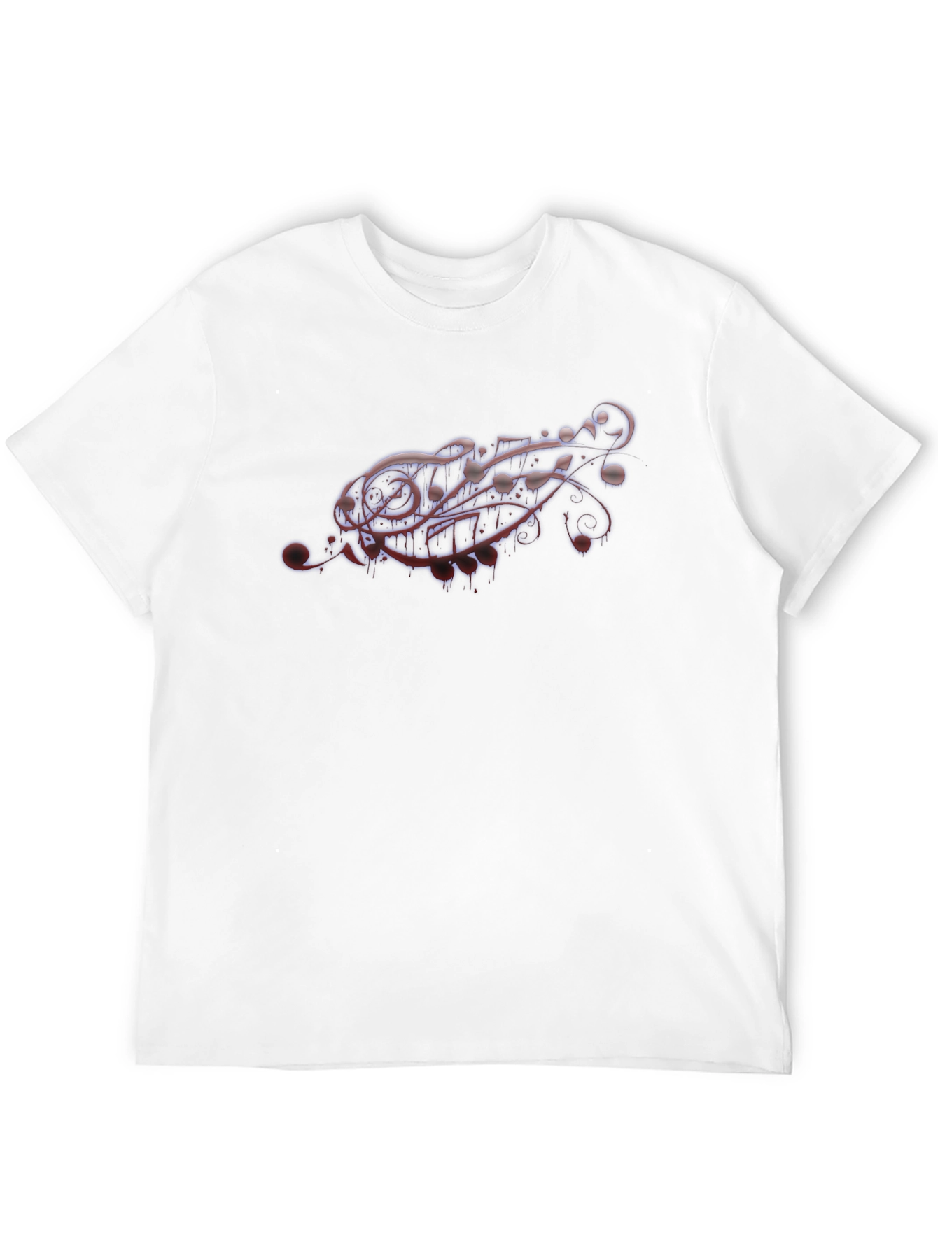 Abstract Graphic Tee - Black Crewneck T-Shirt