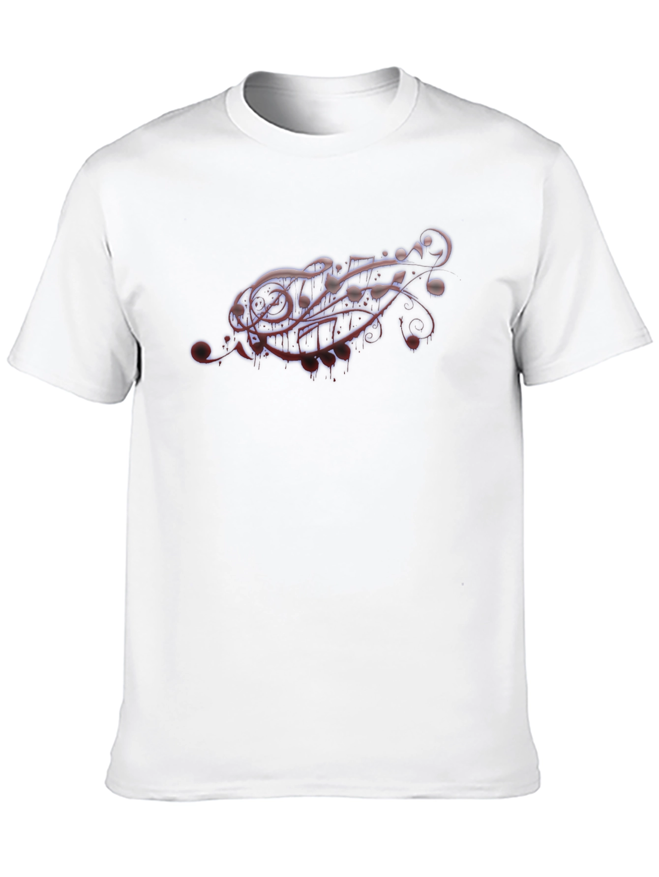 Abstract Graphic Tee - Black Crewneck T-Shirt