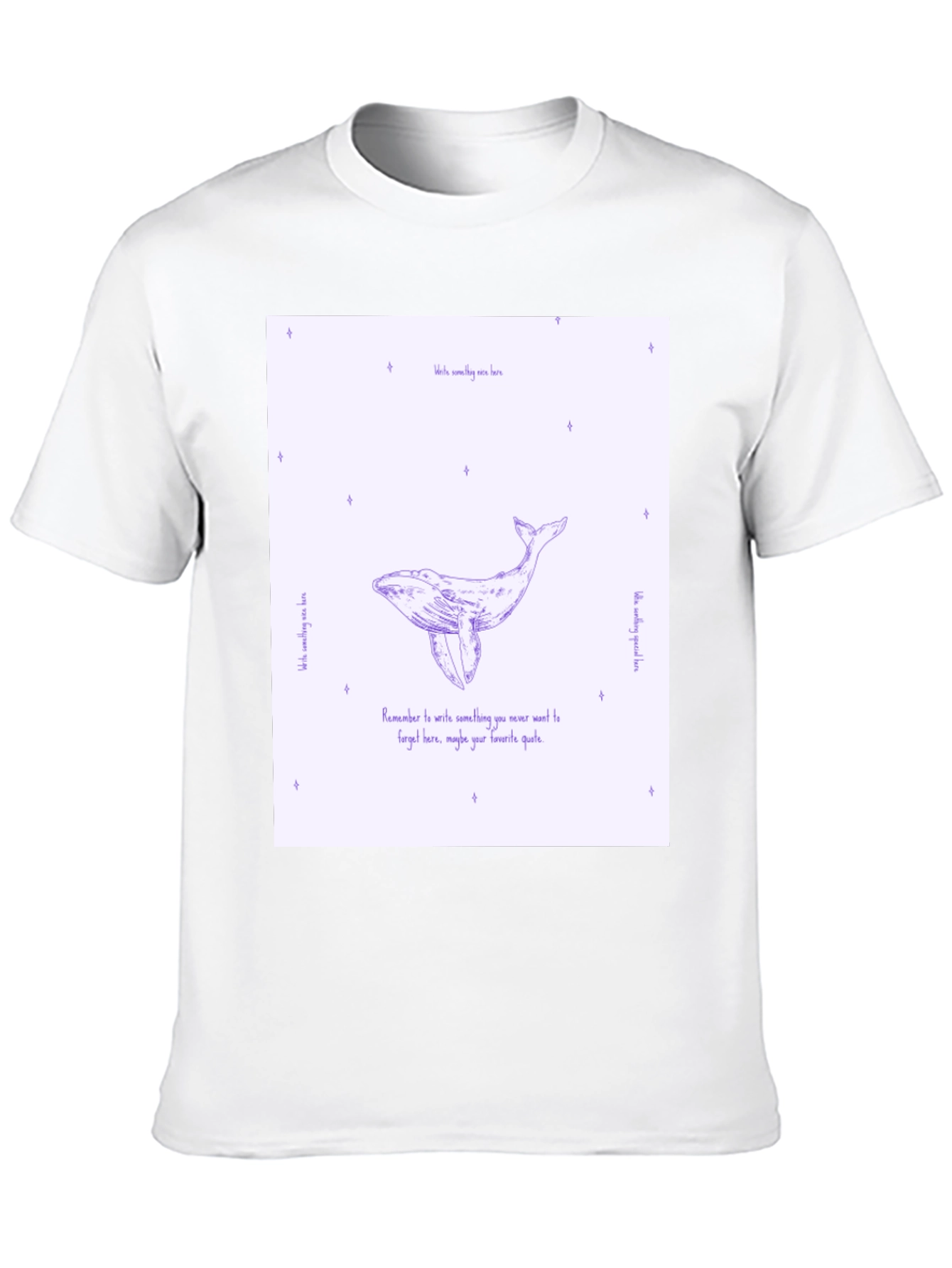 Whale Quote Graphic Tee - Black