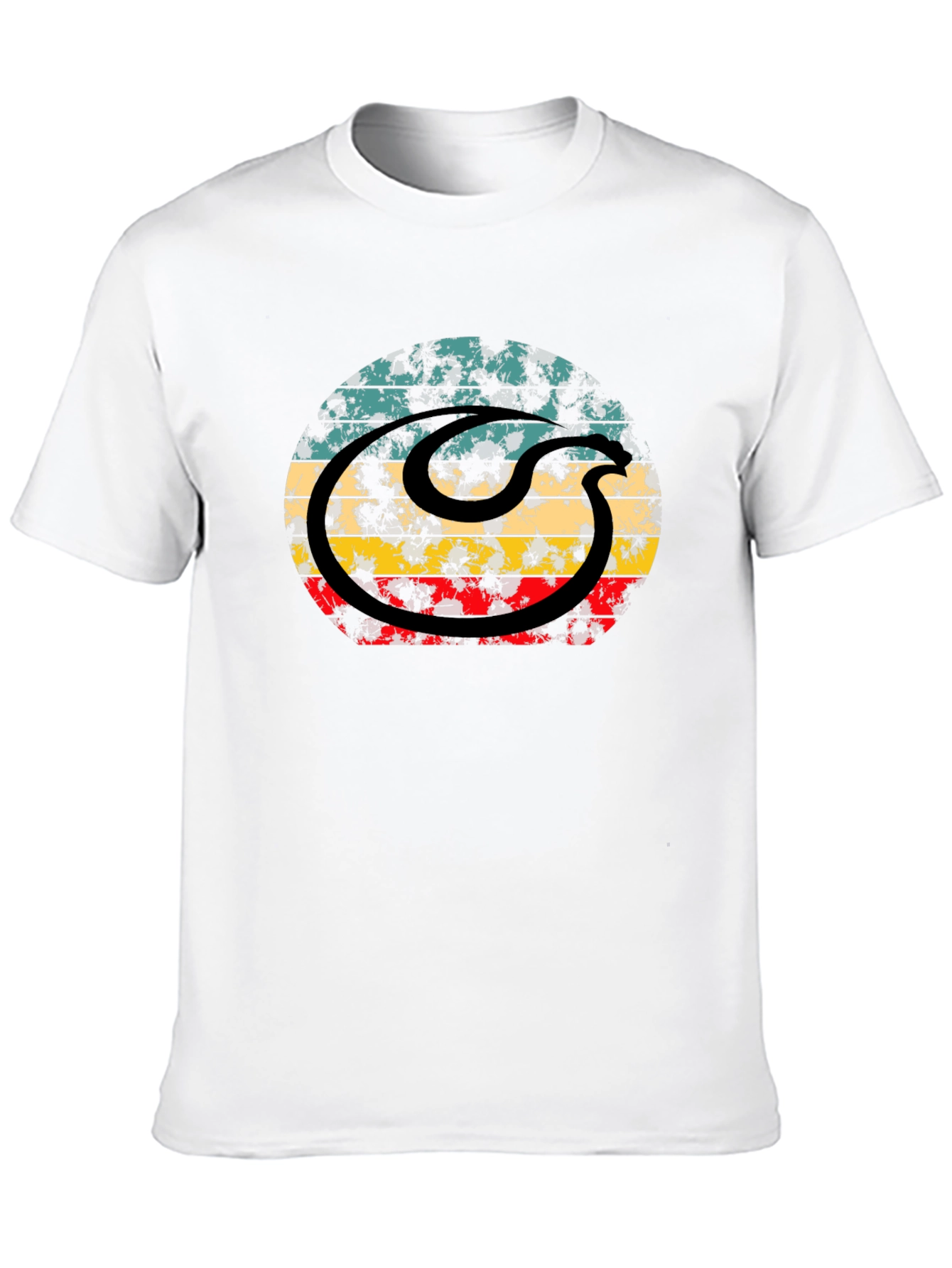 Retro Snake Graphic Tee - Distressed Style