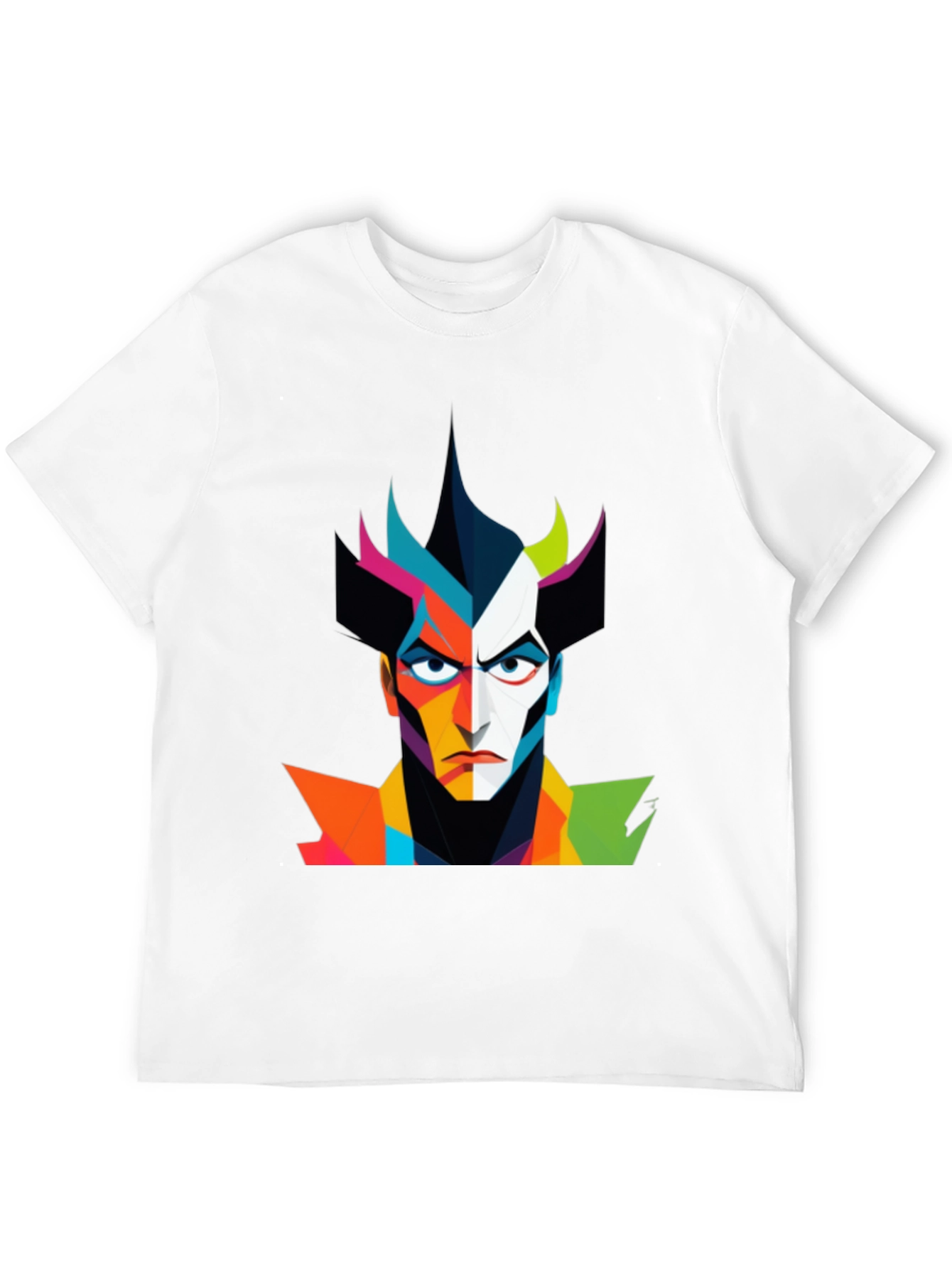 Abstract Villain Graphic Black T-Shirt