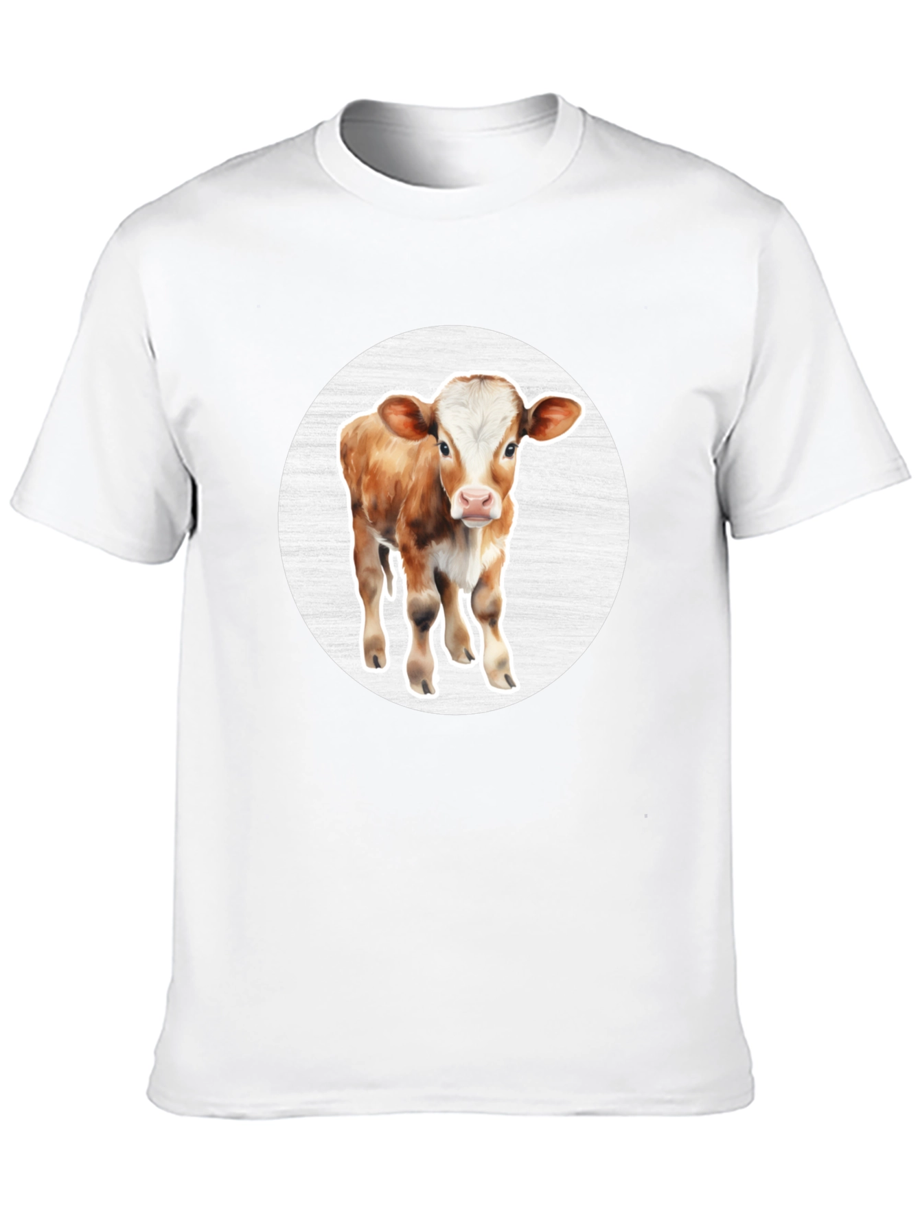 Cow Graphic Tee - Black Cotton Blend