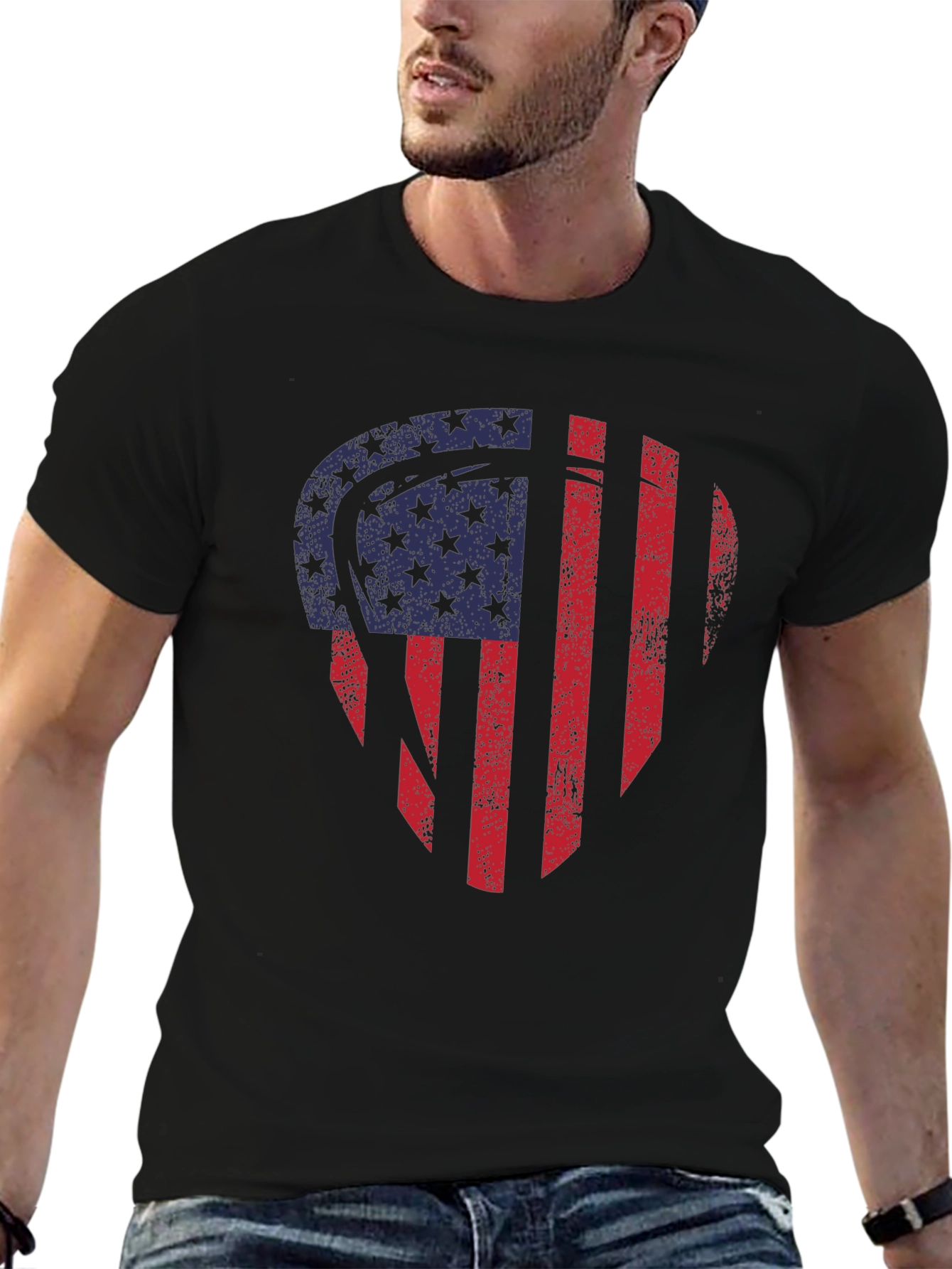 American Football Flag Graphic T-Shirt