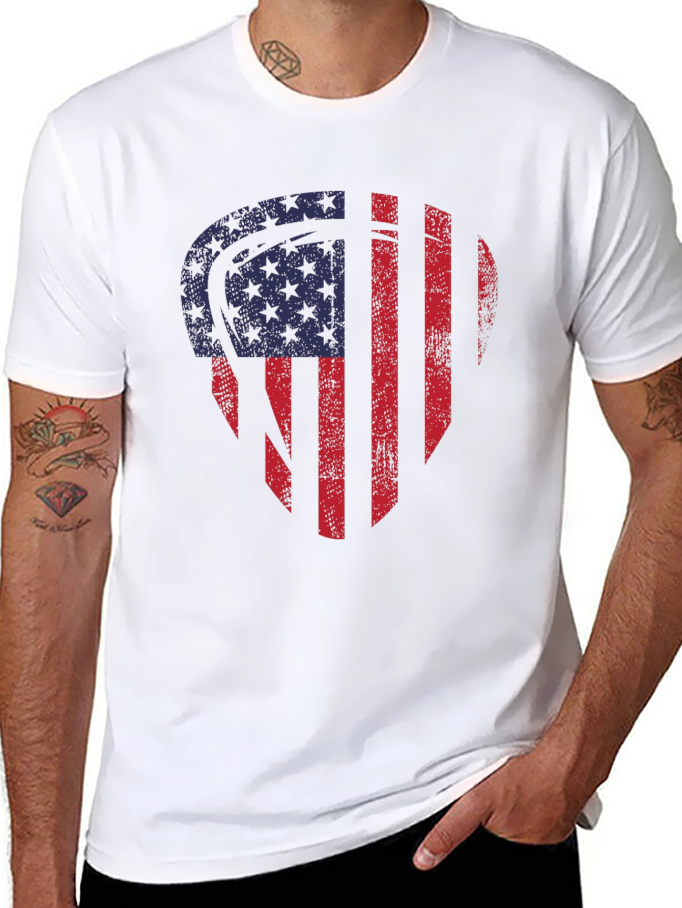 American Football Flag Graphic T-Shirt