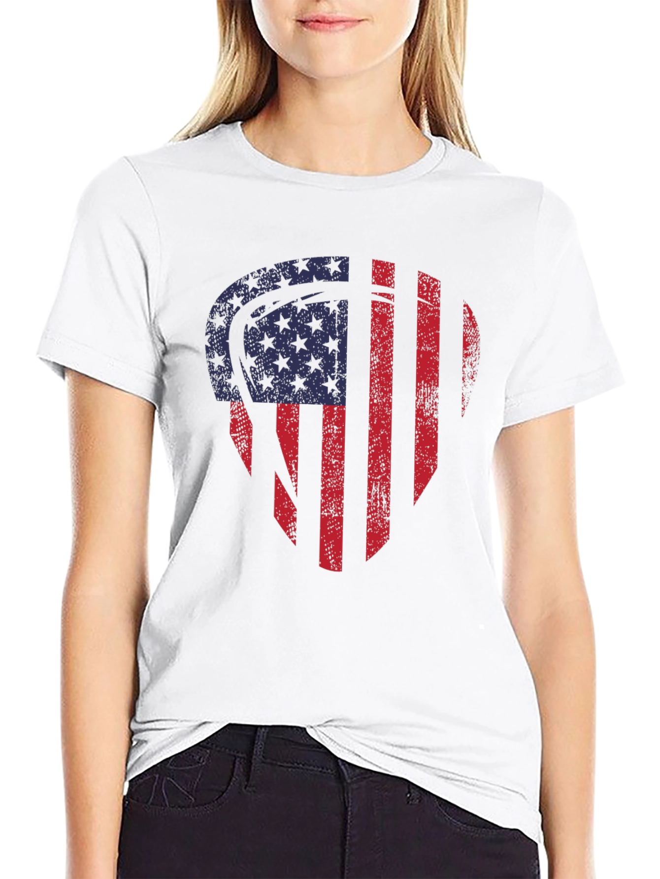 American Football Flag Graphic T-Shirt
