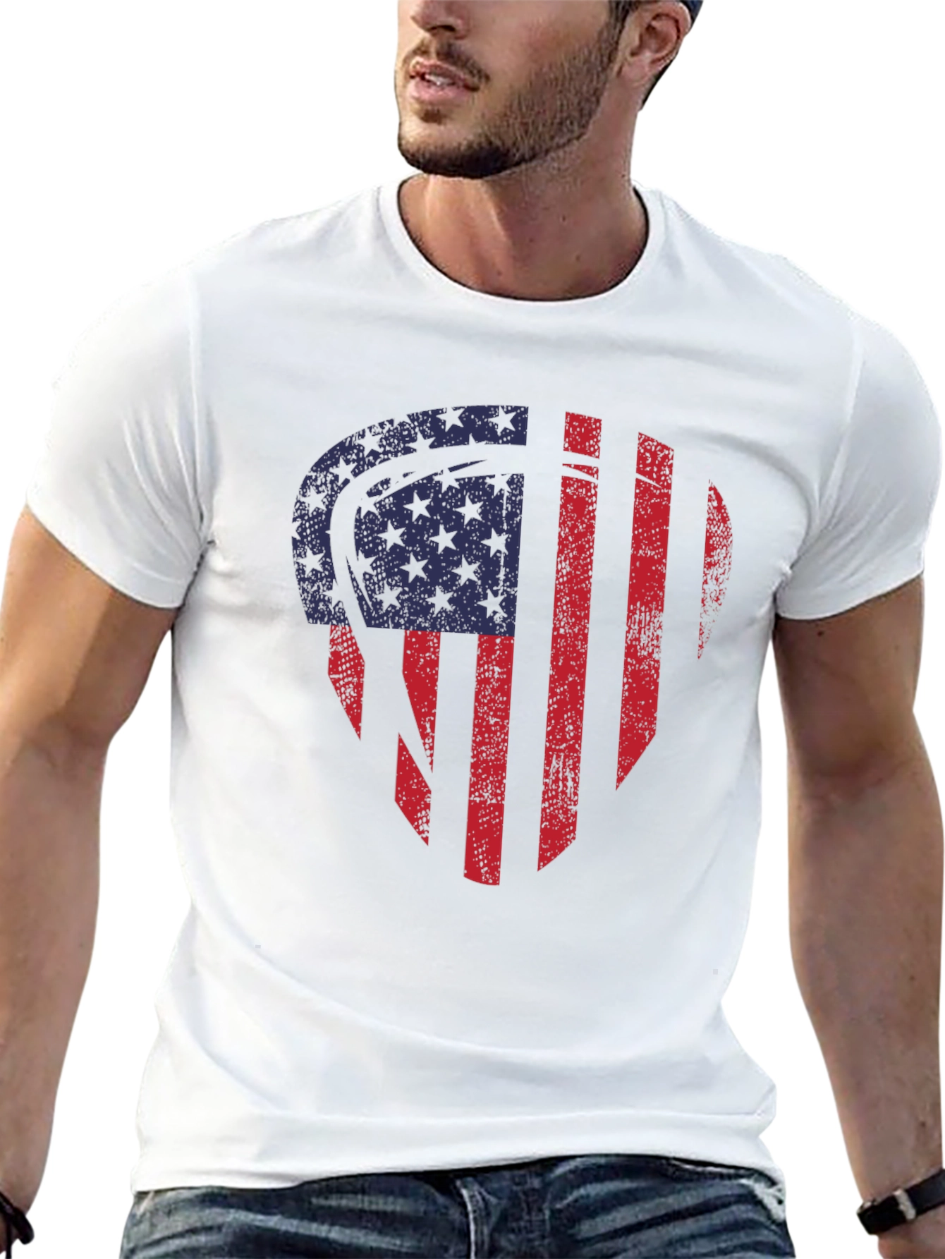 American Football Flag Graphic T-Shirt