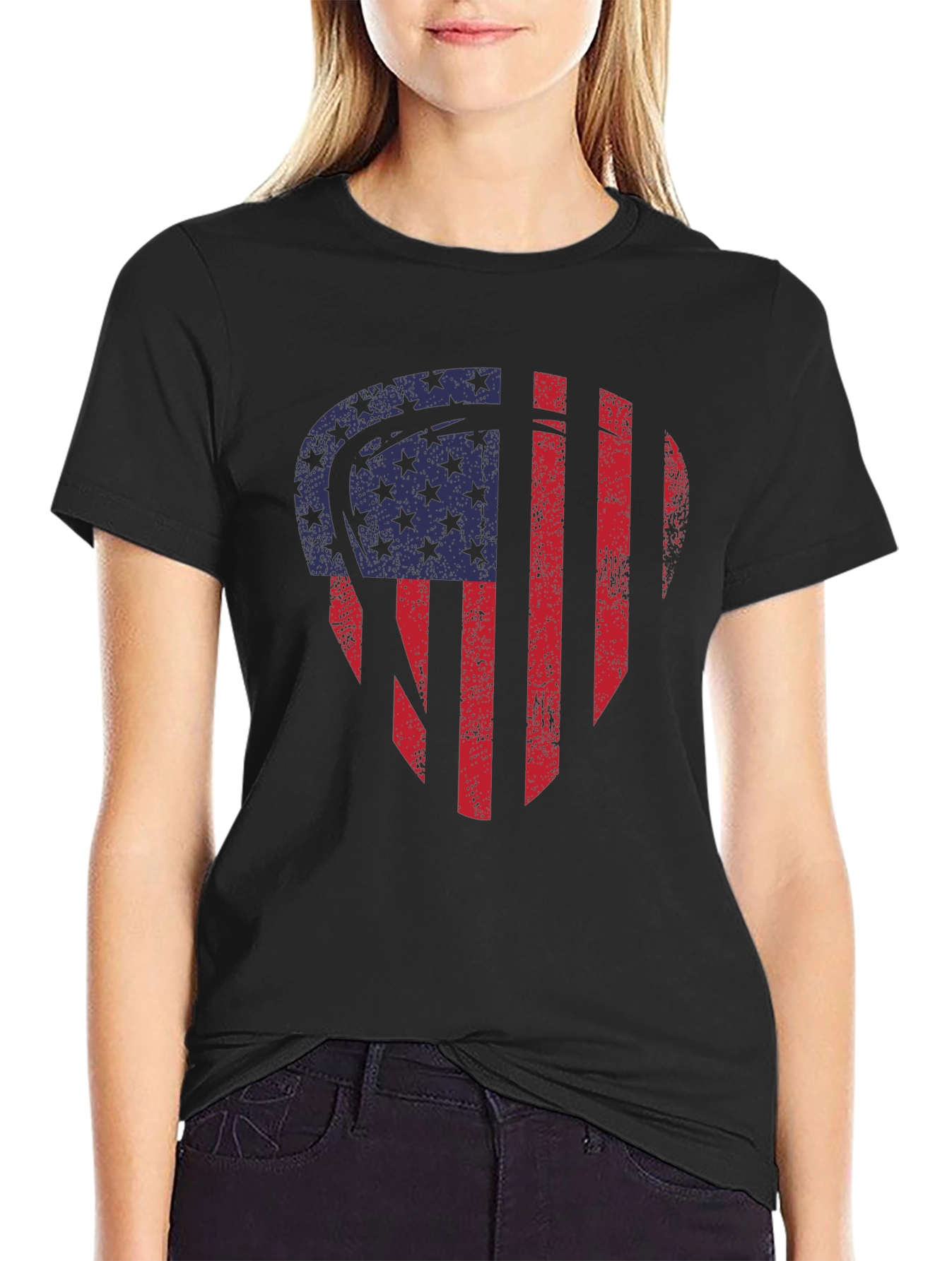 American Football Flag Graphic T-Shirt