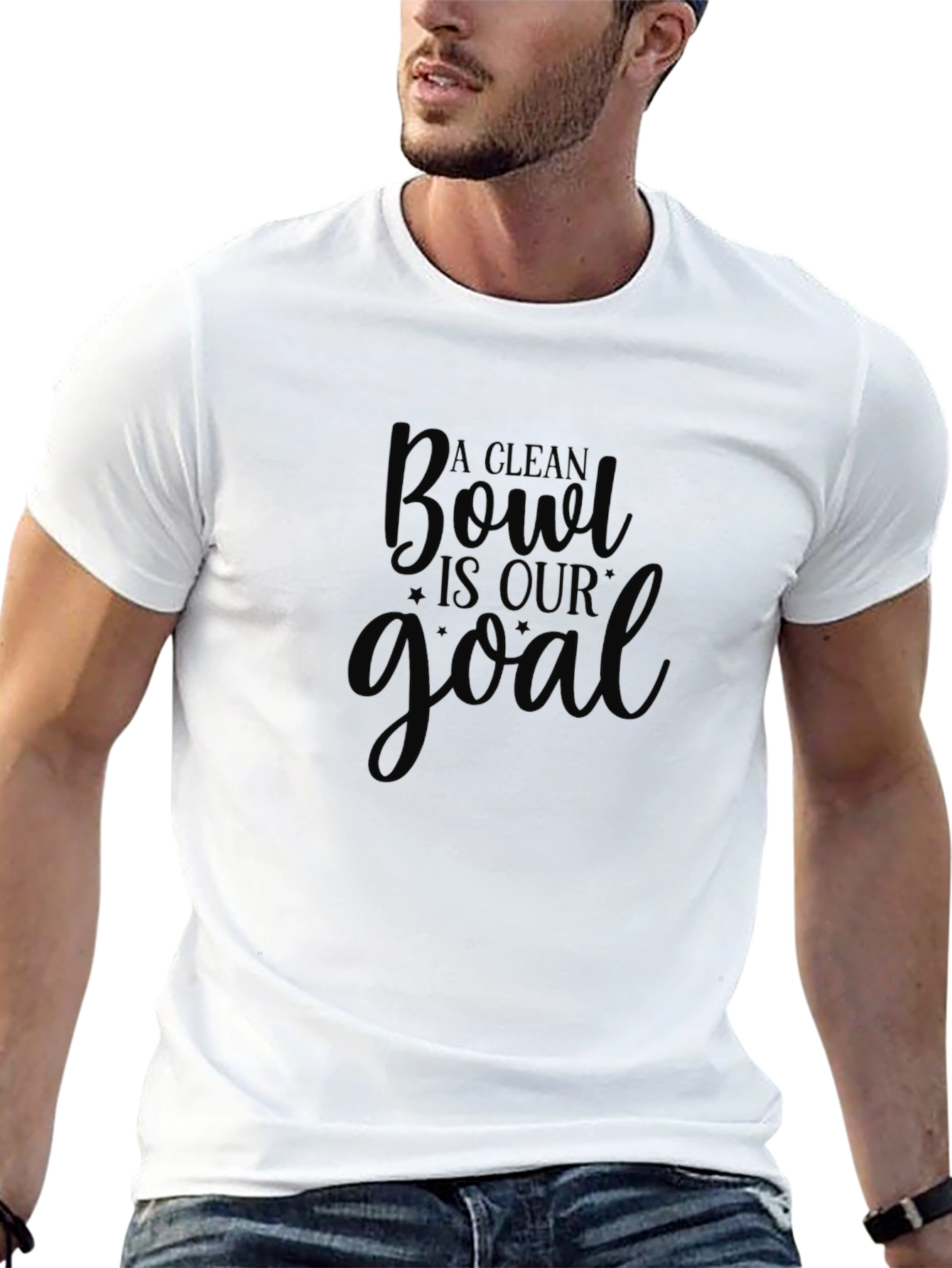 Funny A Clean Bowl Is Our Goal Black T-Shirt
