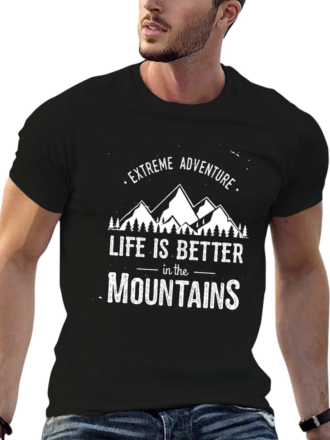 Extreme Adventure Mountain Graphic T-Shirt