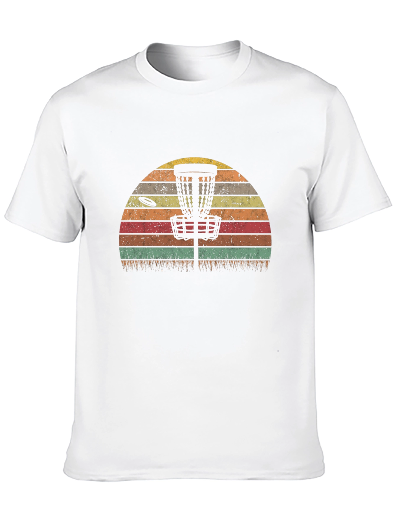 Retro Disc Golf T-Shirt - Sunset Design