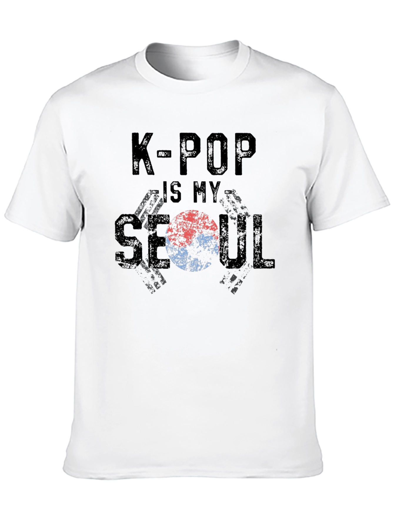 K-POP Is My SEOUL Black Graphic T-Shirt