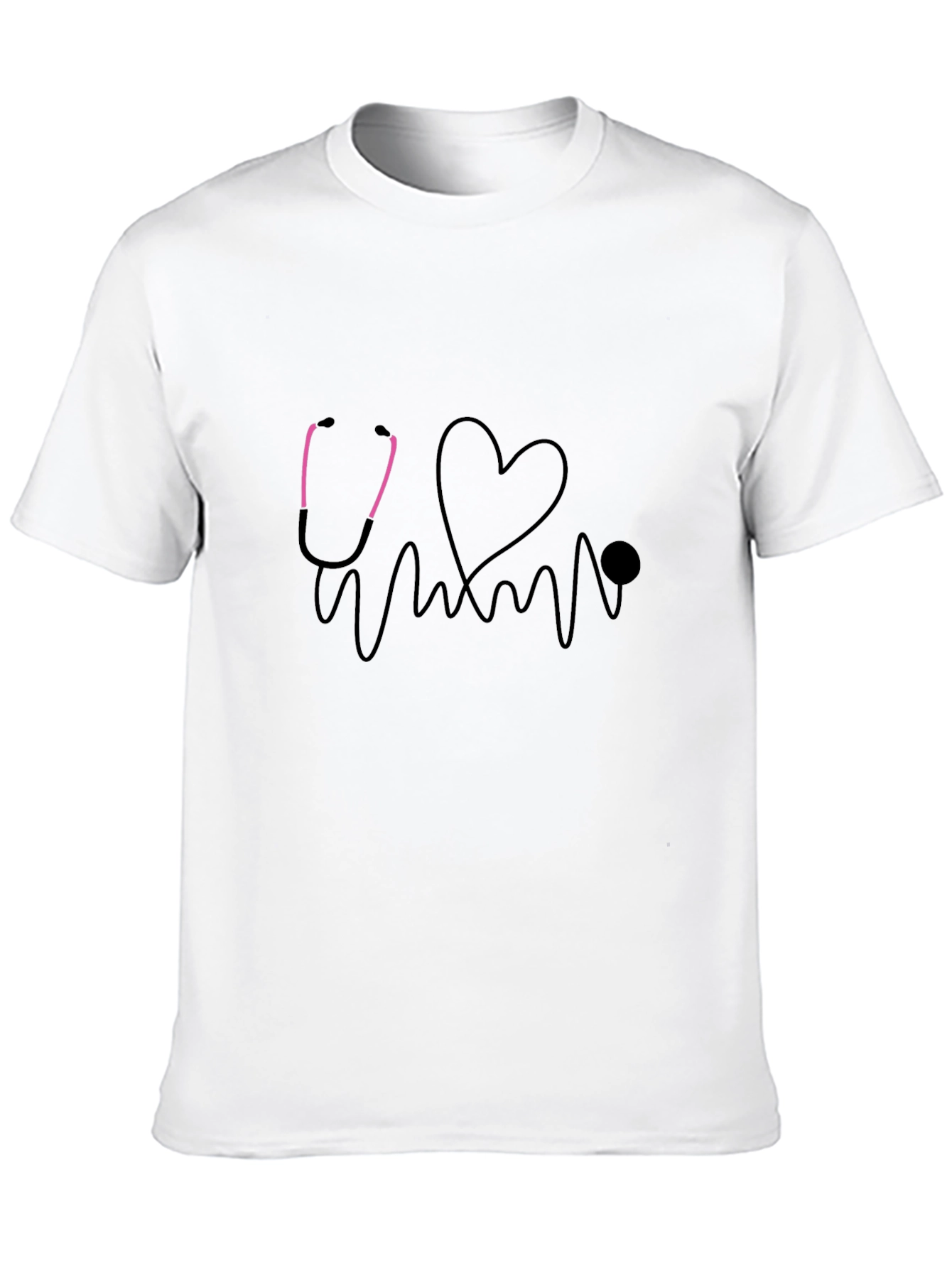 Heartbeat Stethoscope Graphic Tee - Medical Love