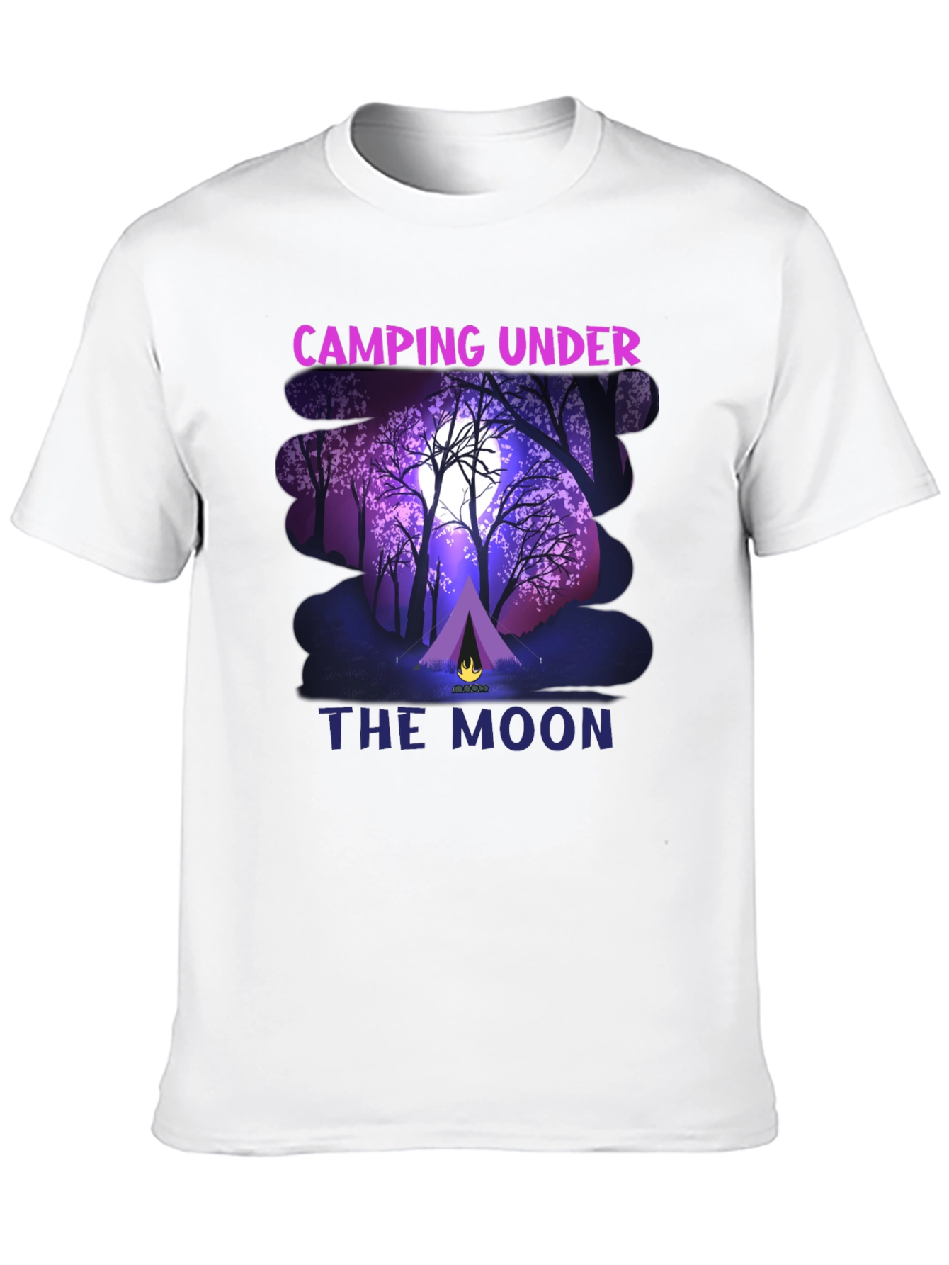 Camping Under The Moon Graphic T-Shirt