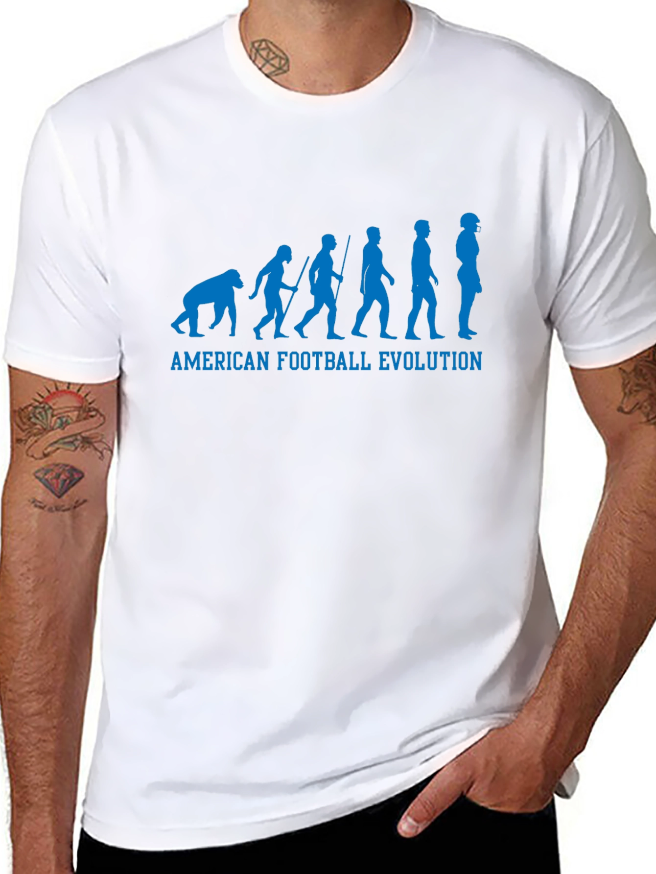 American Football Evolution Graphic Tee - Black
