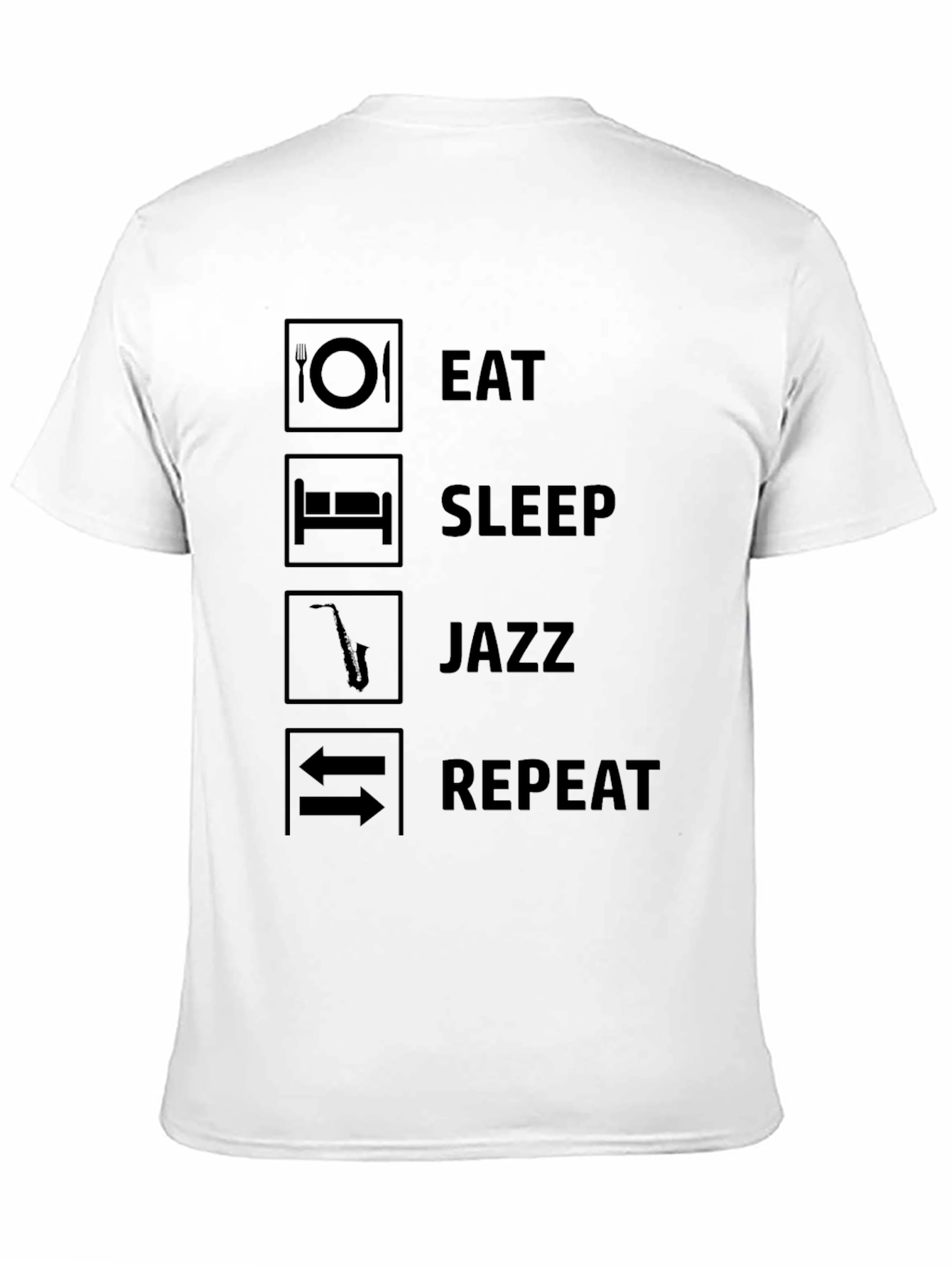 Eat Sleep Jazz Repeat Graphic T-Shirt